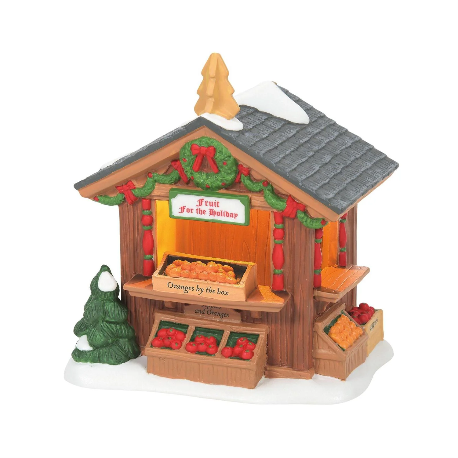 Premium Material Dickens' Market Fruit Stand Dickens Village Genuine