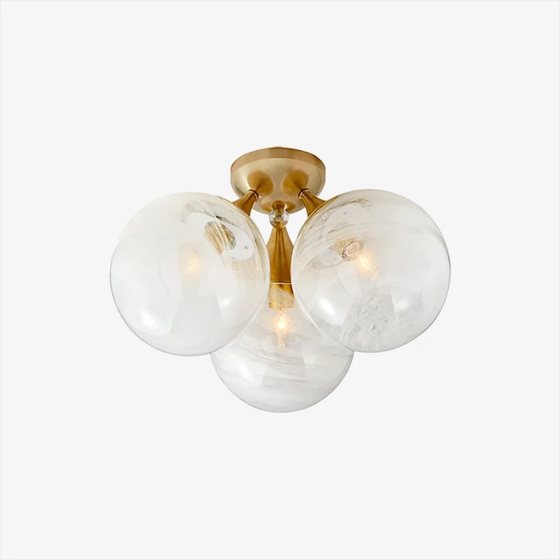 Fashionable Cristol Large Triple Cloud Glass Ceiling light Professional