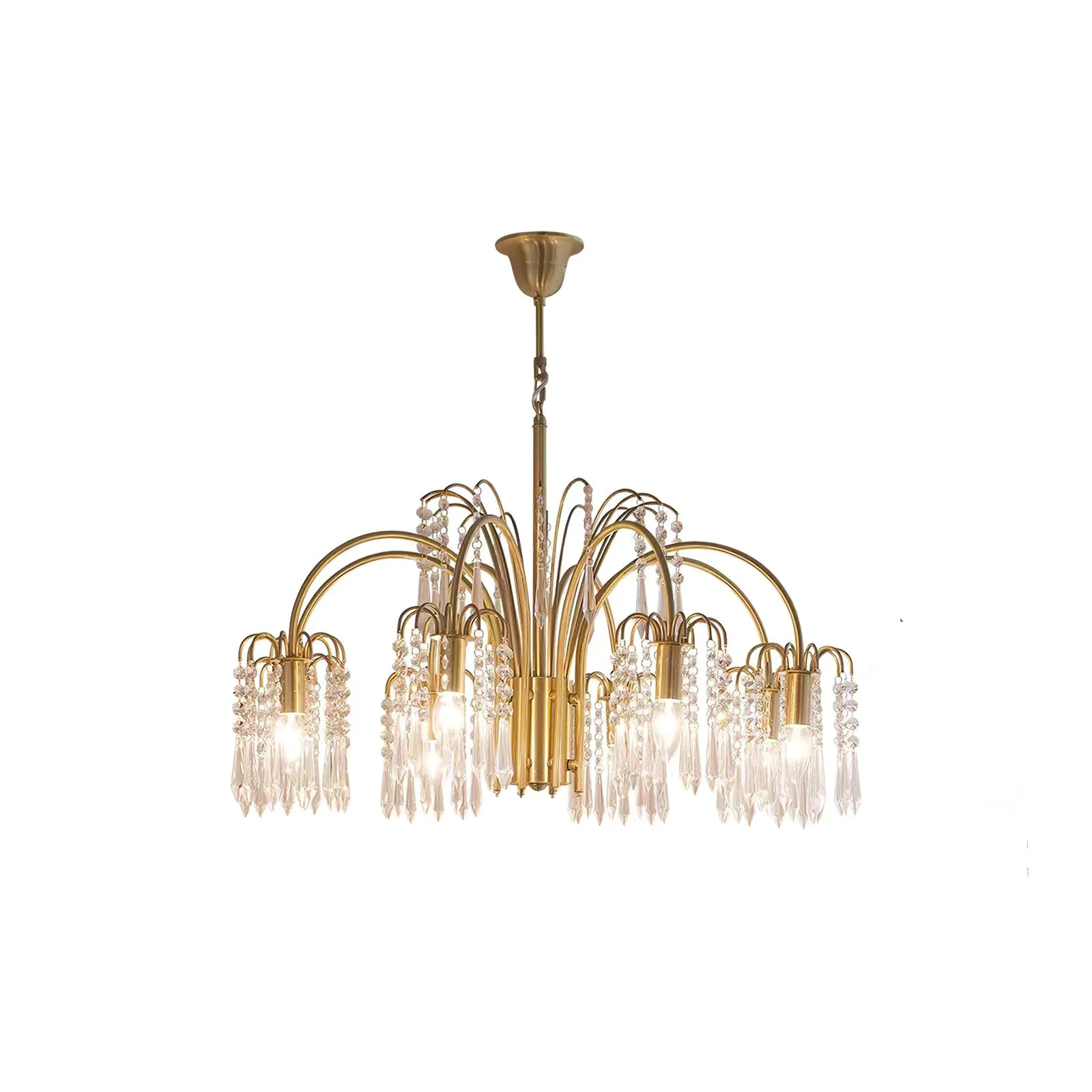 World-Class Crystal waterfall chandelier Breathable