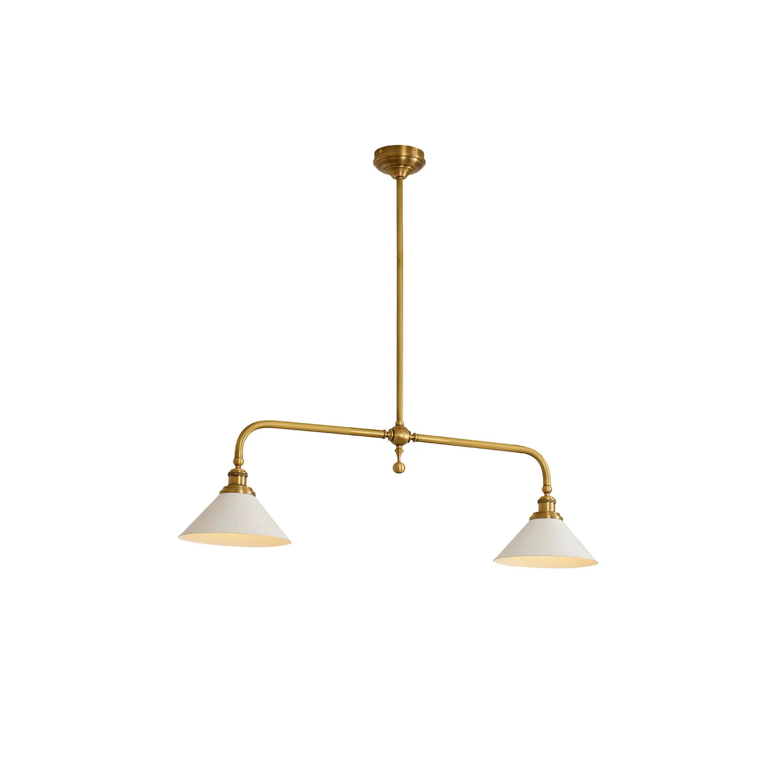 Carefully Designed Vintage brass double chandelier Organic