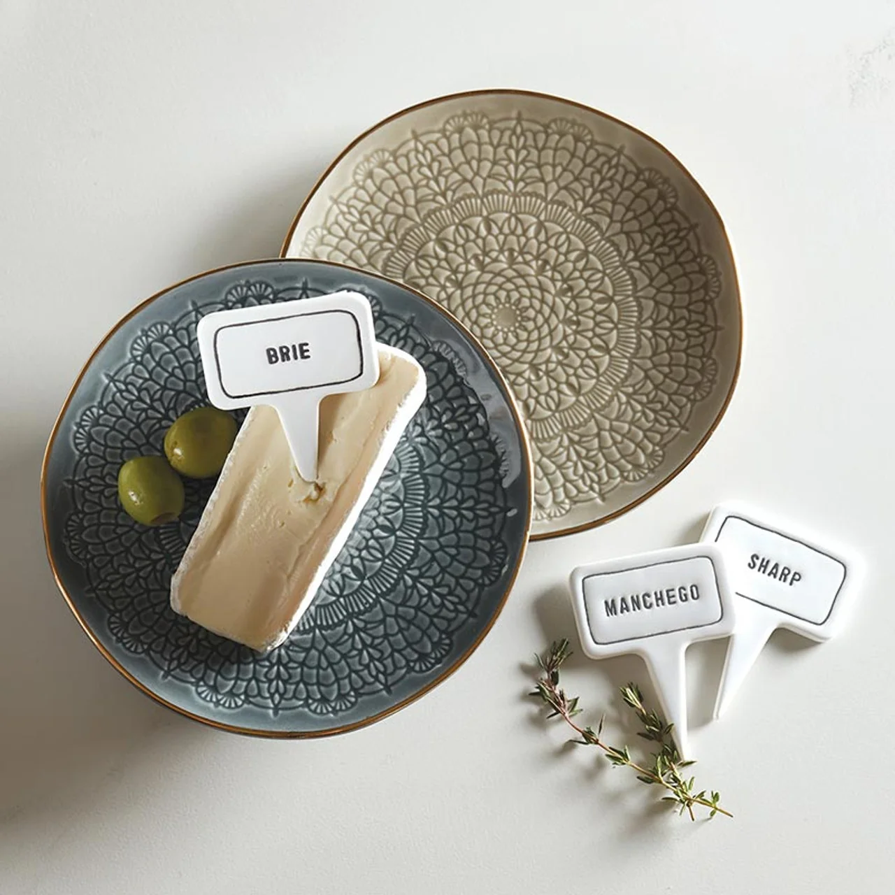 Next-Generation Ceramic Cheese Marker Set of 6 Sophisticated