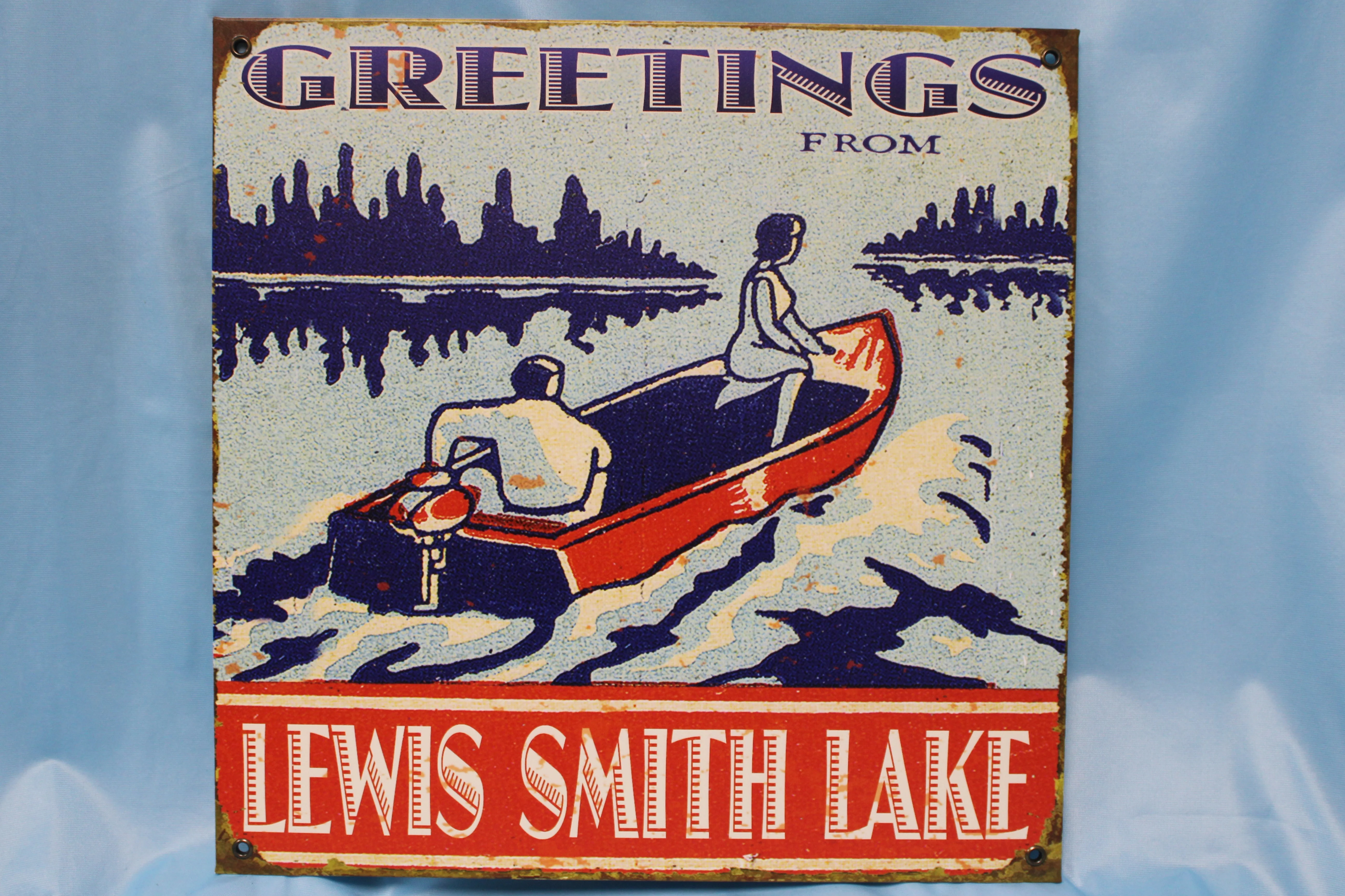 Smooth Greetings from Smith Lake - Metal Wall Art Comfortable