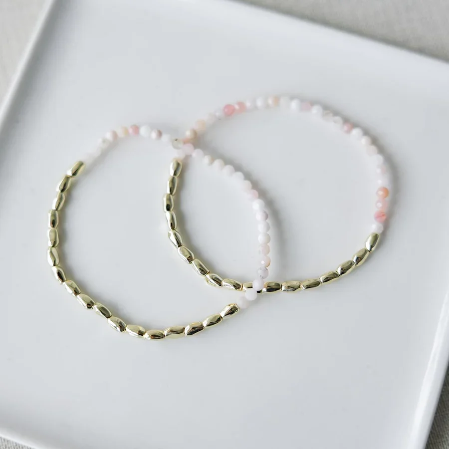 Modern Kindred Duo Pink Opal Bracelets Breathable