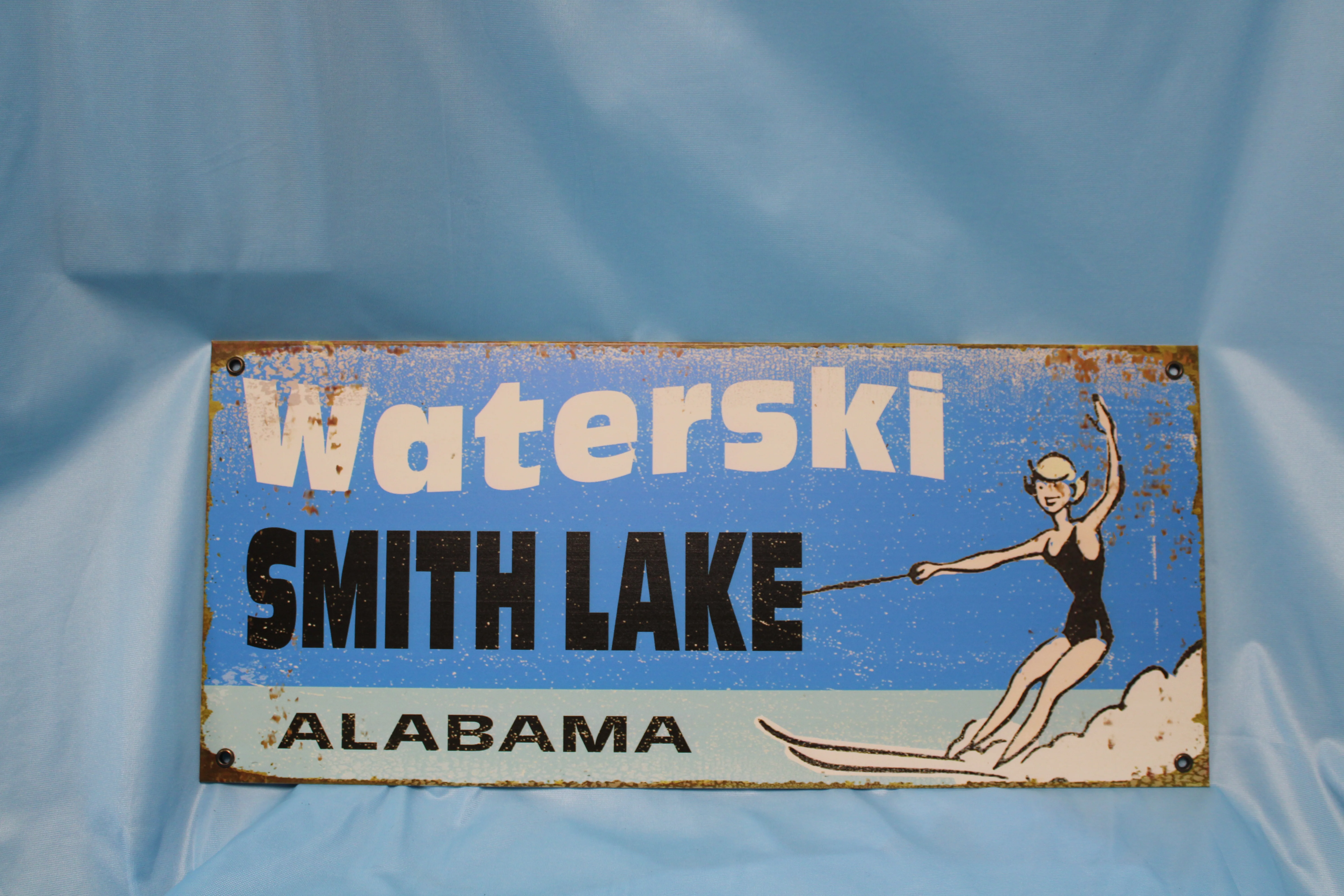 Crafted Smith Lake Waterski Wonderland - Metal Wall Art Easy-to-Use