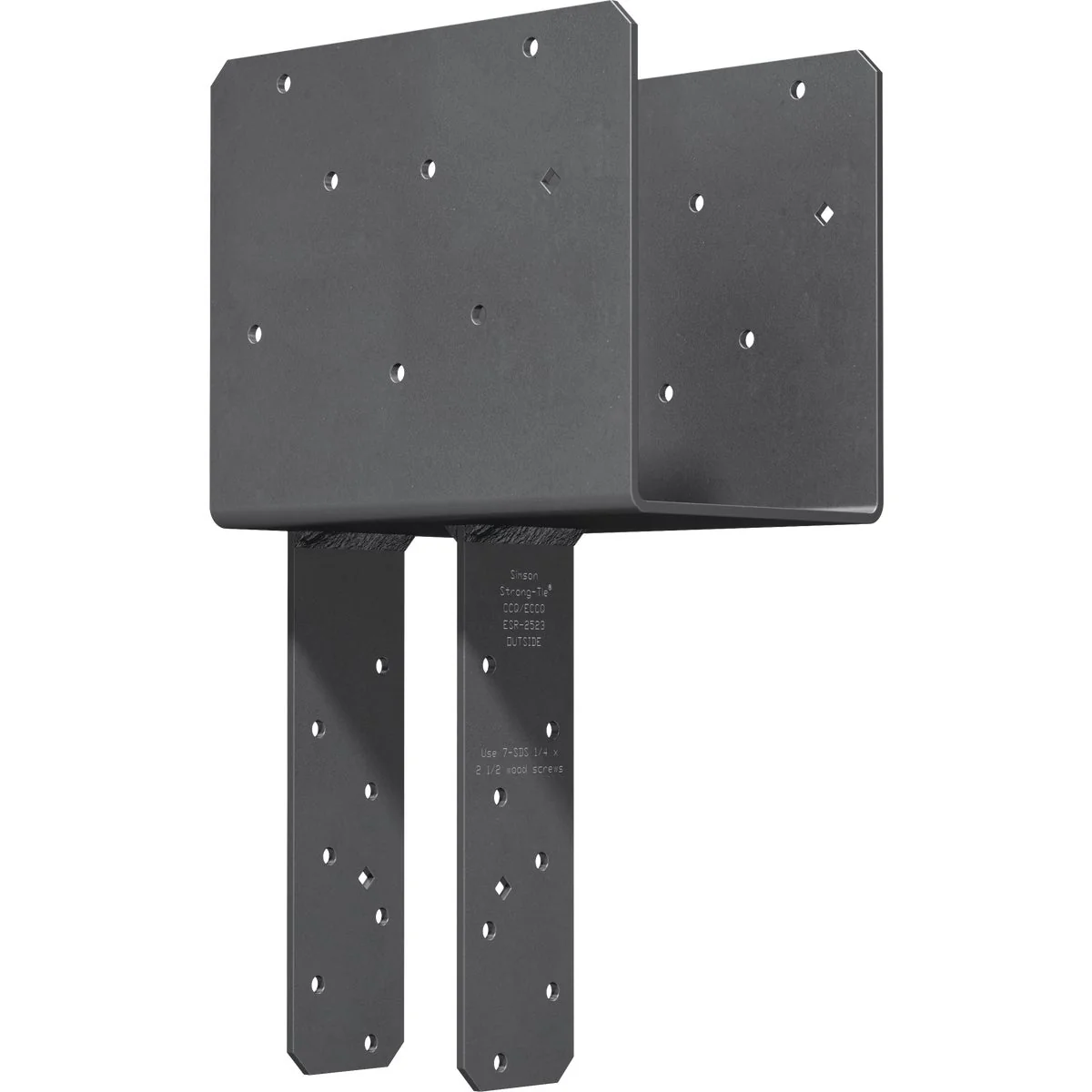 Long-Lasting Simpson Strong-Tie 6 In. x 6 In. 7 ga Gray Paint End Column Cap Genuine