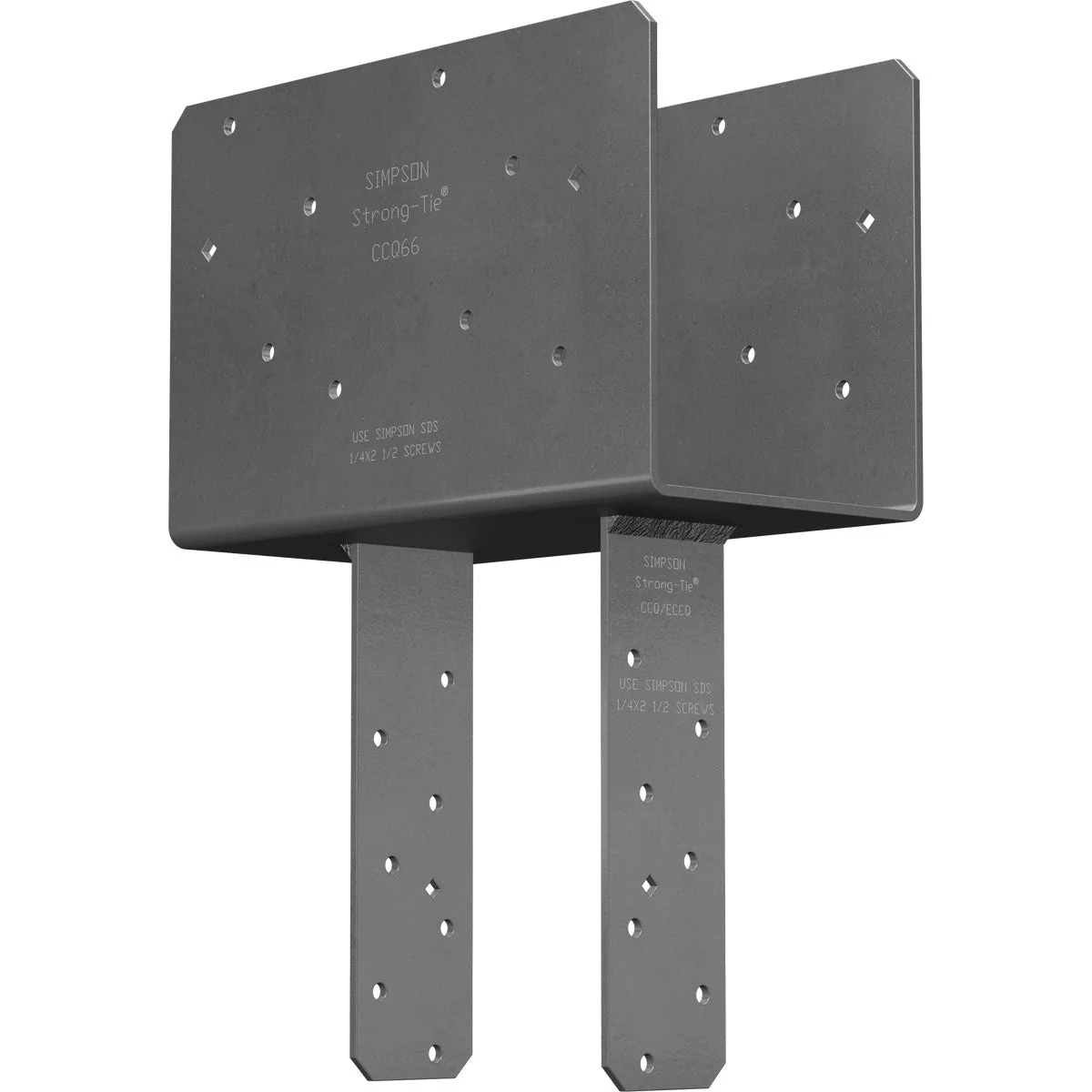 Healthy Simpson Strong-Tie 6 In. x 6 In. 7 ga Gray Paint End Column Cap Unique