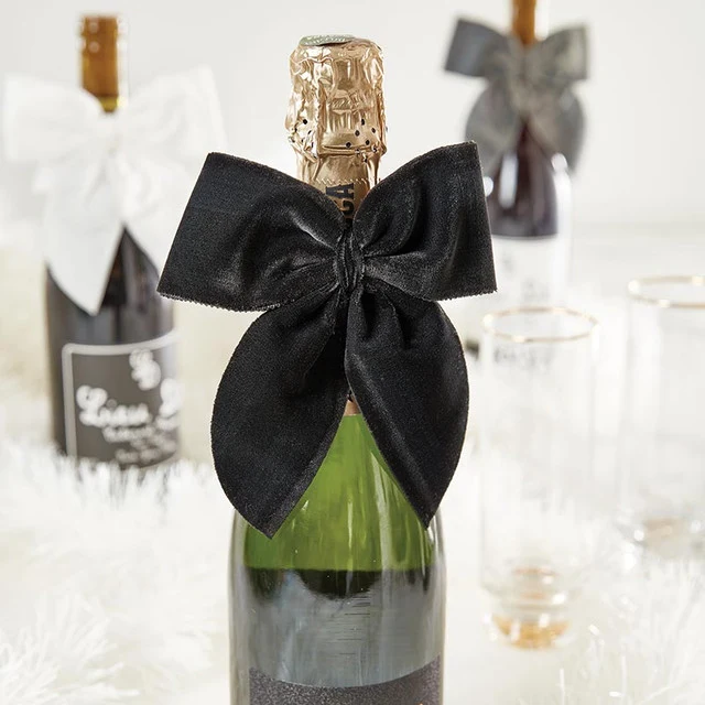 Powerful Wine Bottle Velvet Gift Bow Breathable