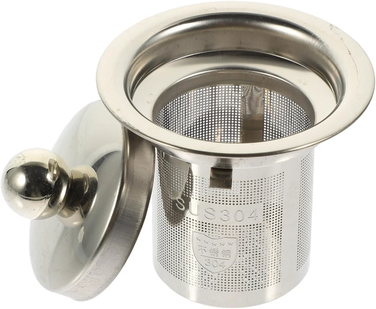 High-End Stainless Steel Tea Infuser Insert with Dual-Function Lid Extra Fine Mesh Strainer for Loose Leaf Tea Heatproof Double Handles for Teapots High-Performance