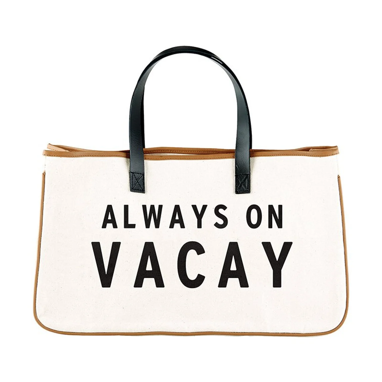 Trendy on Vacay Canvas Leather Tote 20 Artisan