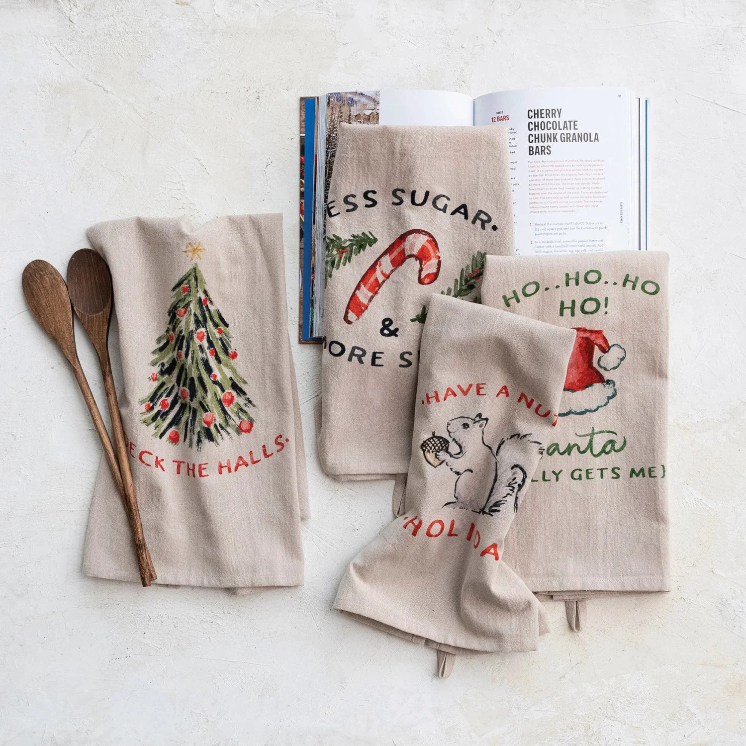 Efficient Holiday Cotton Printed Tea Towel 28 L x 18 W Specialty