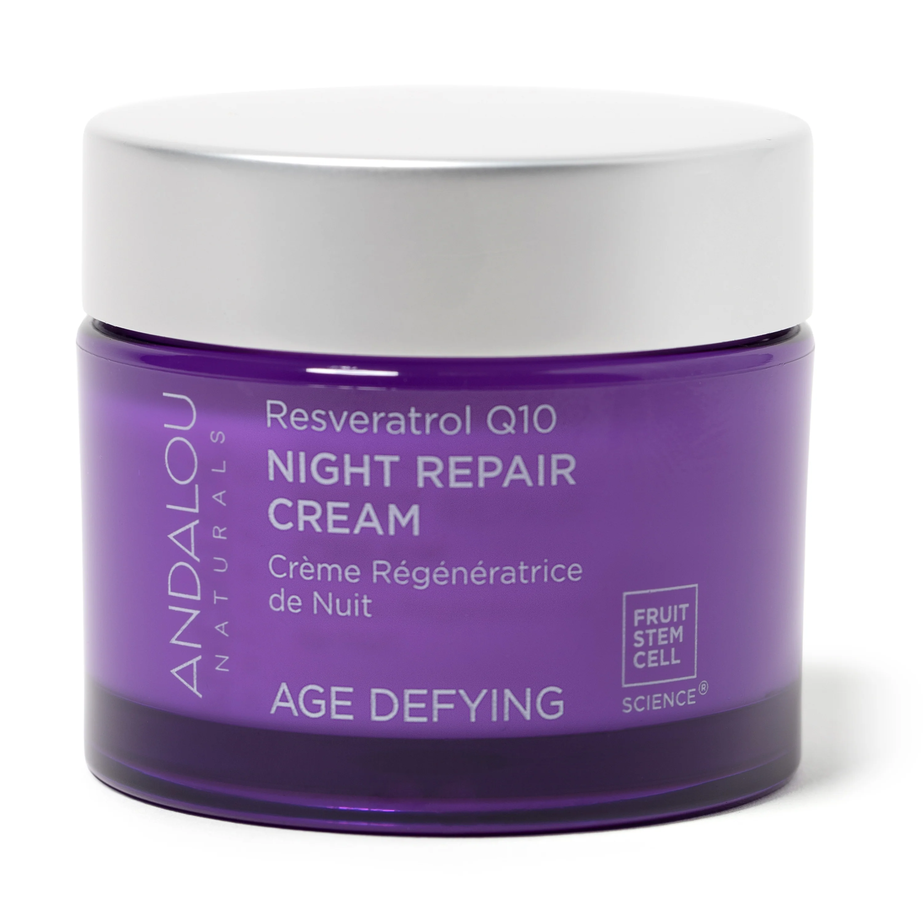 Sustainable Andalou Naturals Age Defying Resveratrol Q10 Night Repair Cream Recyclable
