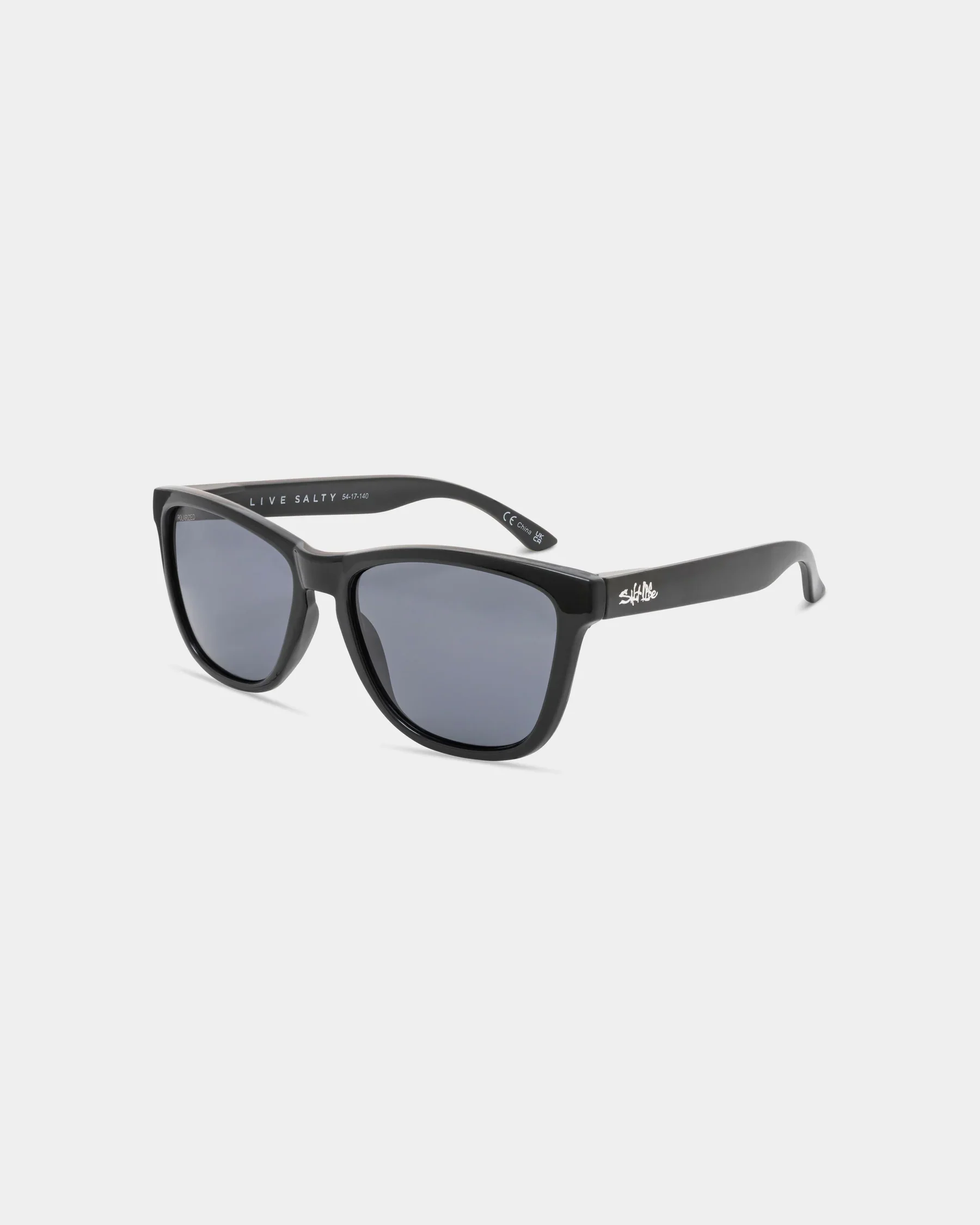 Durable Salt Life Sunglasses Shiny Black Exterior Satin Black Interior Frame Smoke TAC Polarized Lens SL-001-000108 User-Friendly