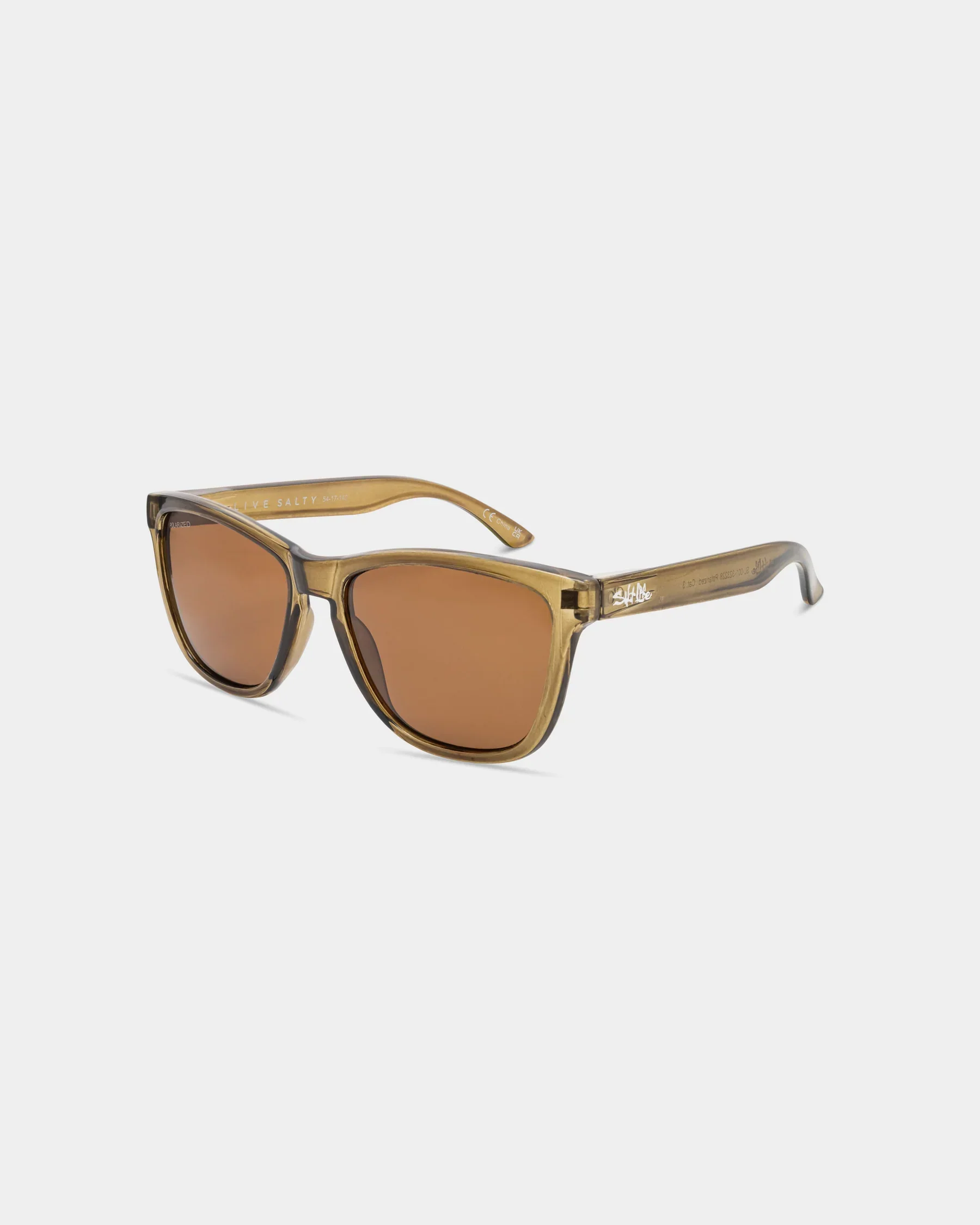 Versatile Salt Life Sunglasses Shiny Crystal Olive Frame Brown TAC Polarized Lens SL-001-323228 Original Design