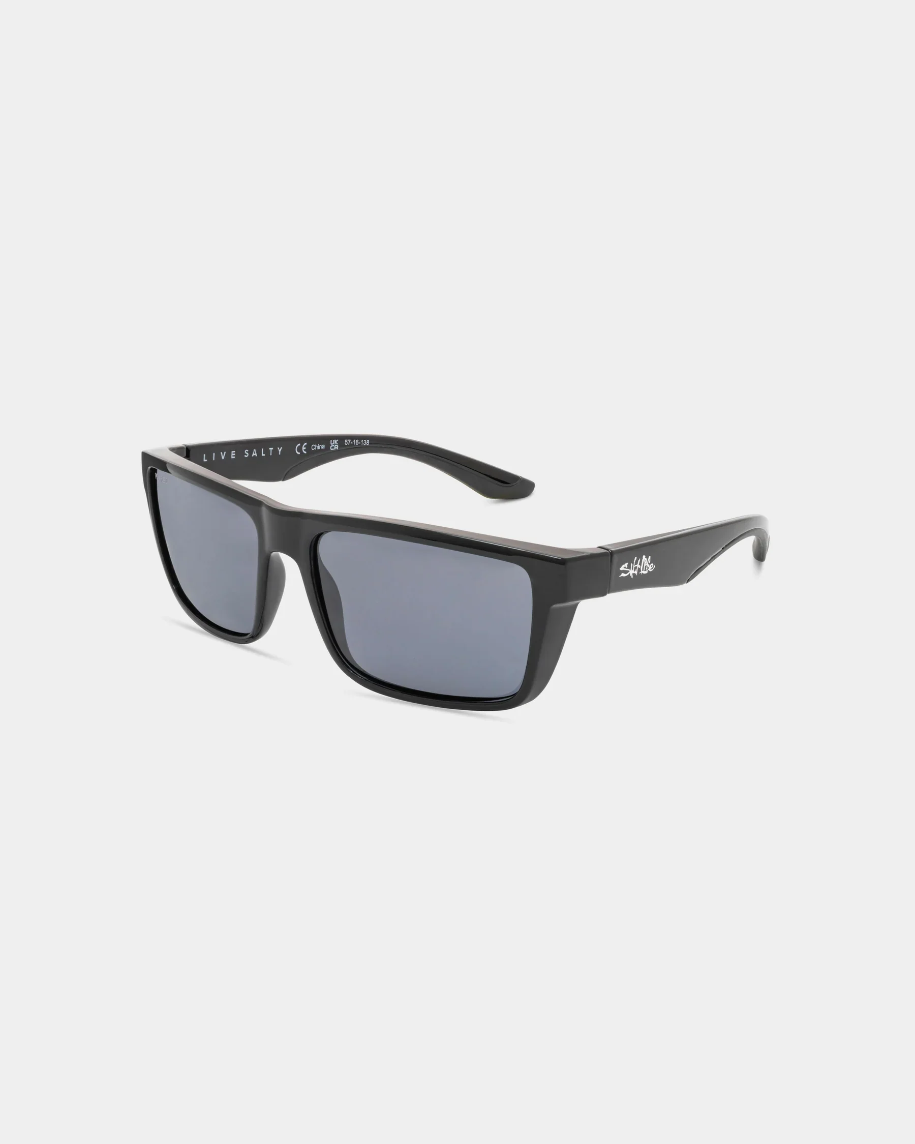 Solid Salt Life Sunglasses Shiny Black Frame Smoke TAC Polarized Lens SL-002-000108 Artisan