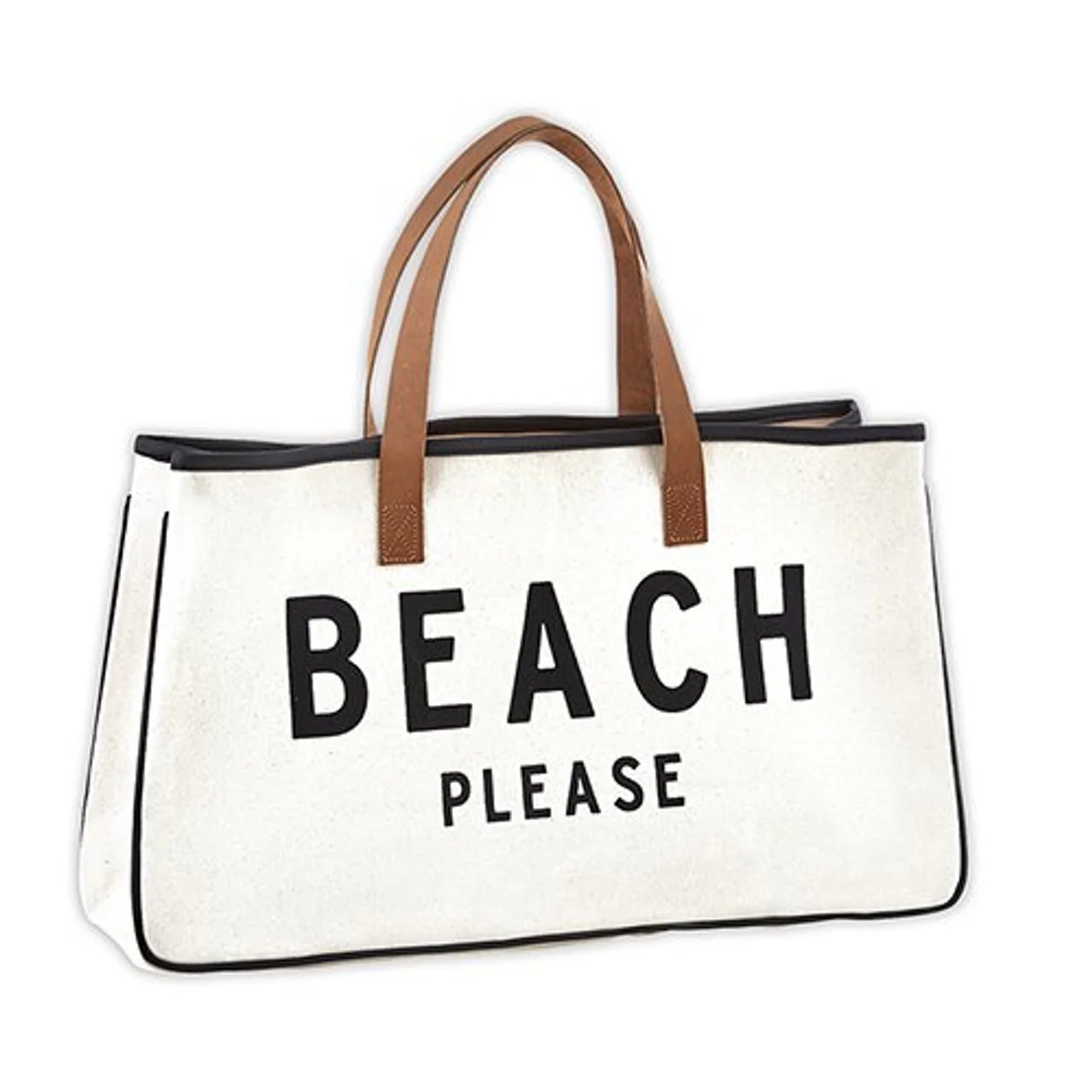Proven Beach Please Canvas Leather Tote 20 Organic