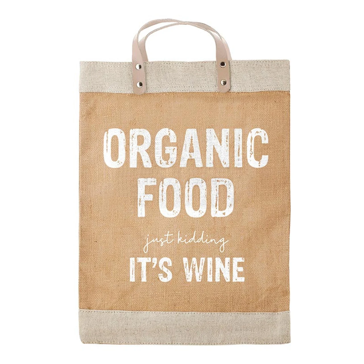Refined Organic Food Just Kidding.. Jute Farmer's Market Tote Recyclable