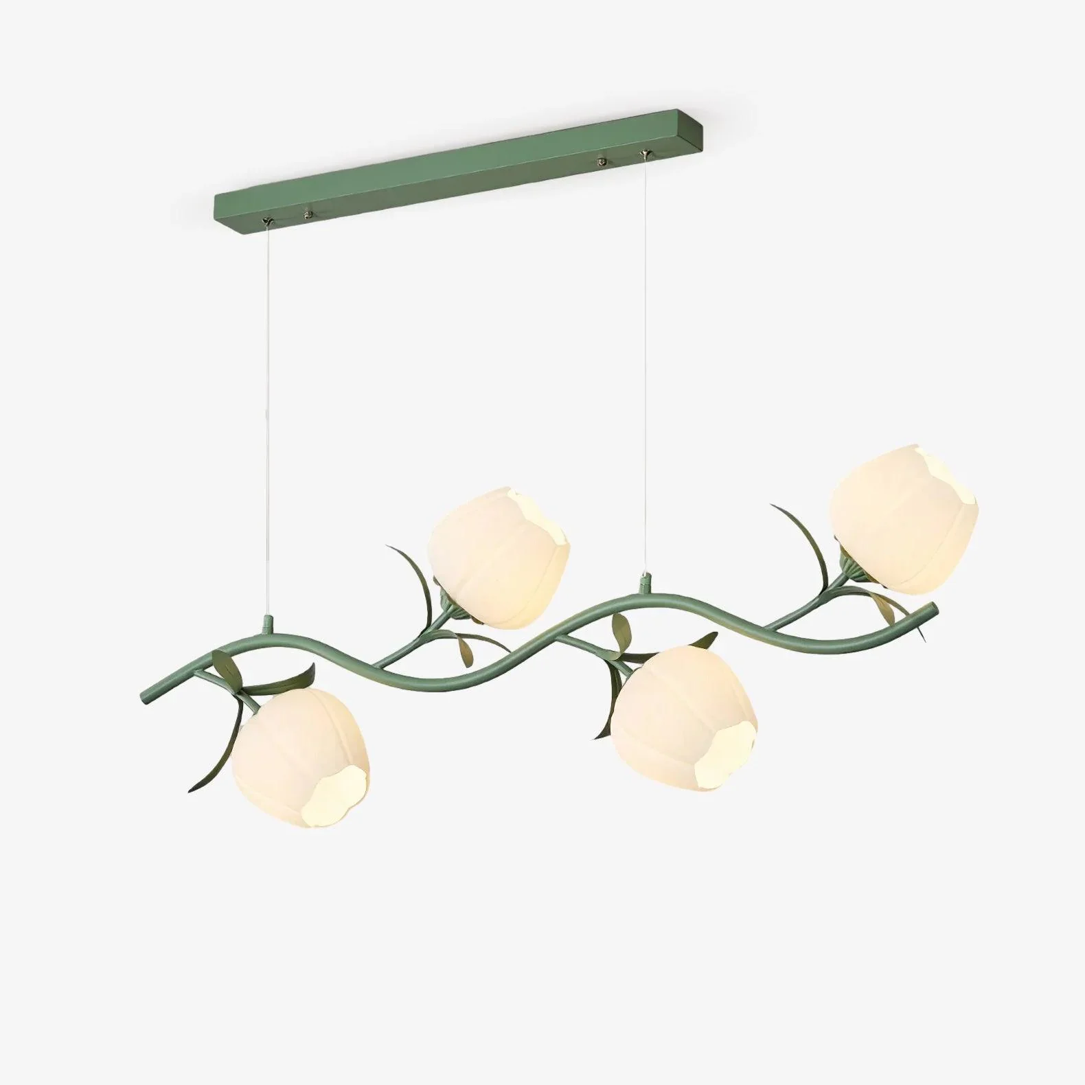 Exceptional Pastoral Floral Chandelier High-Grade