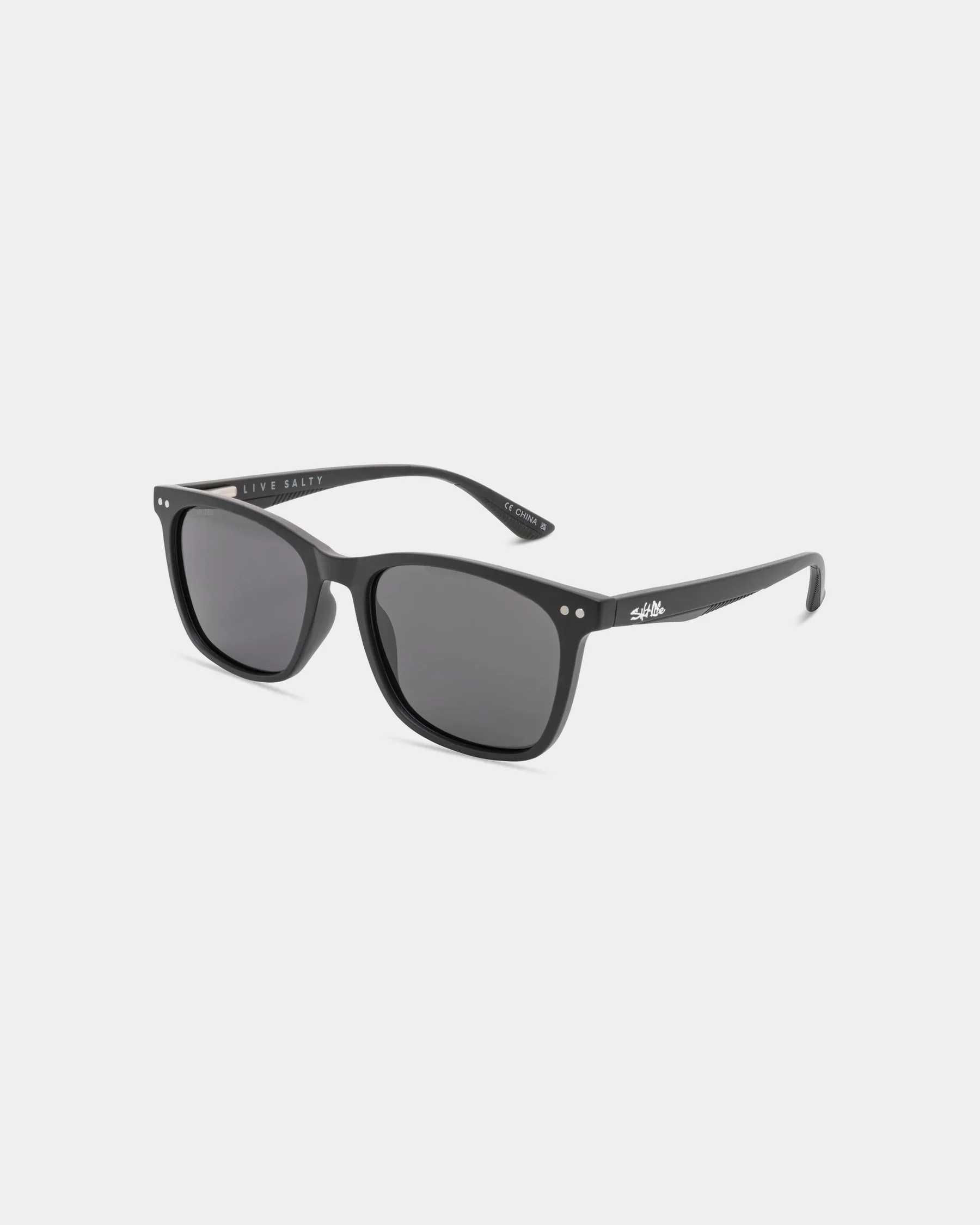 Organic Salt Life Sunglasses Satin Black Frame Smoke TAC Polarized Lens SL-005-010108 Fine