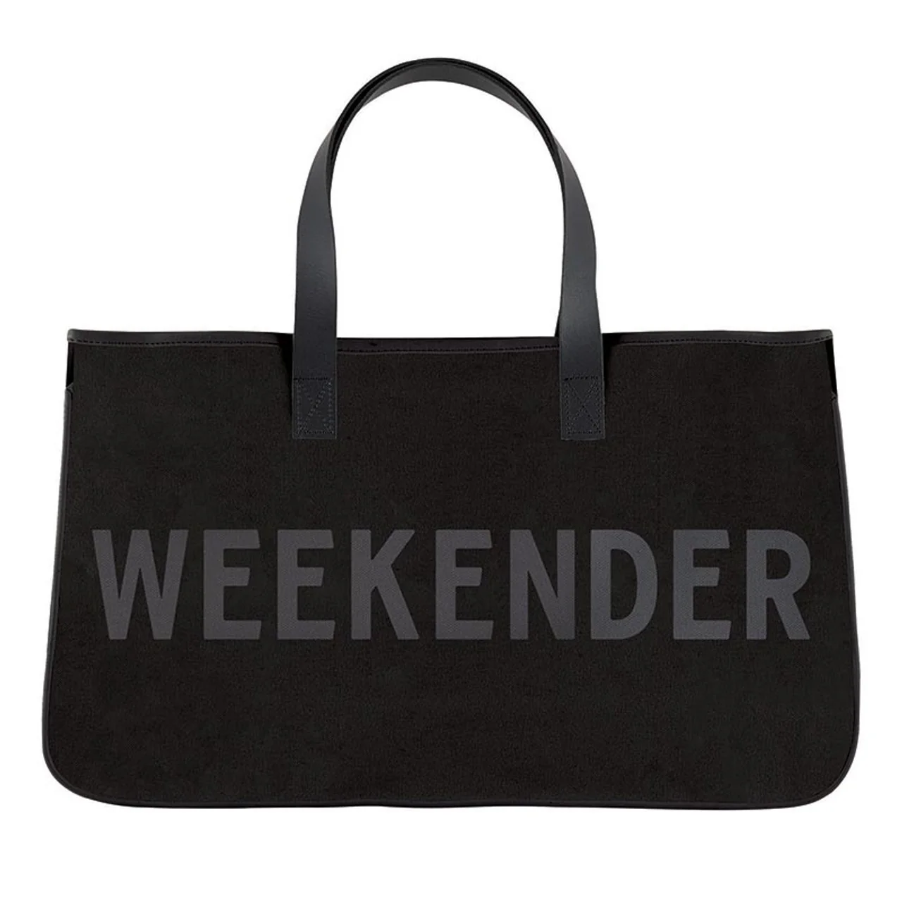 Proven Weekender Black Canvas Tote 20 Smooth