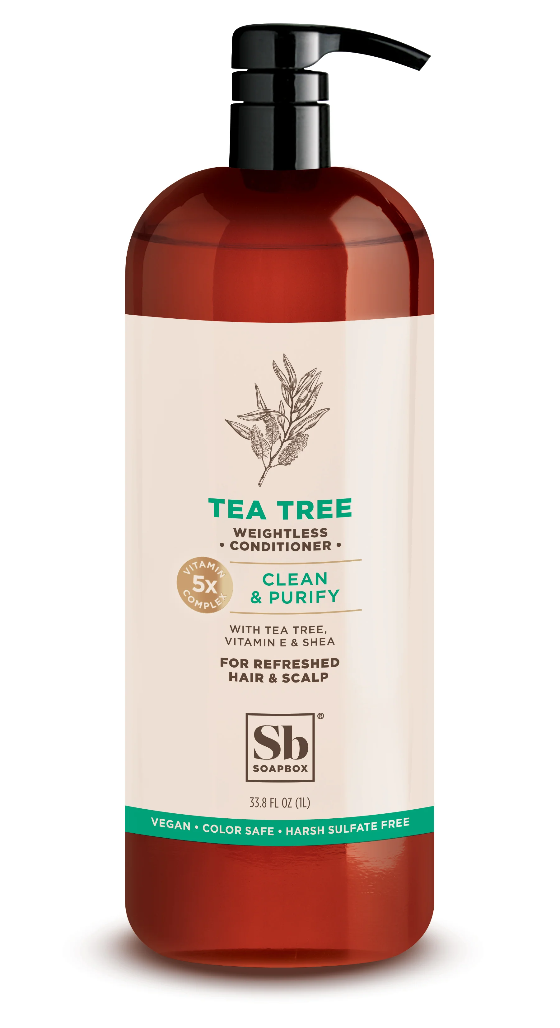 Quality Soapbox Tea Tree Mint Scalp Balancing Conditioner 1 Liter Eco-Friendly