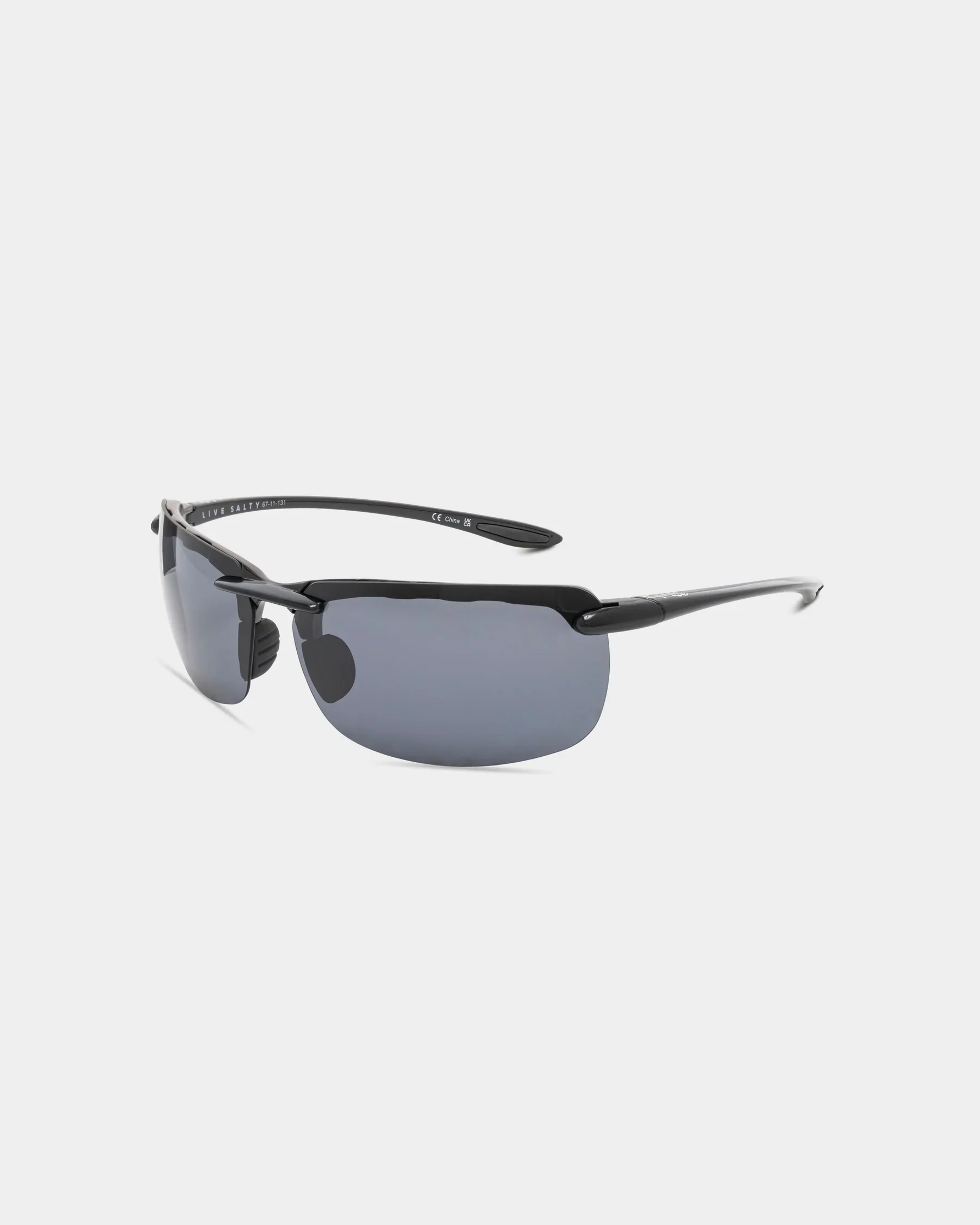 Dependable Salt Life Sunglasses Shiny Black Frame Smoke TAC Polarized Lens SL-008-000108 Clean