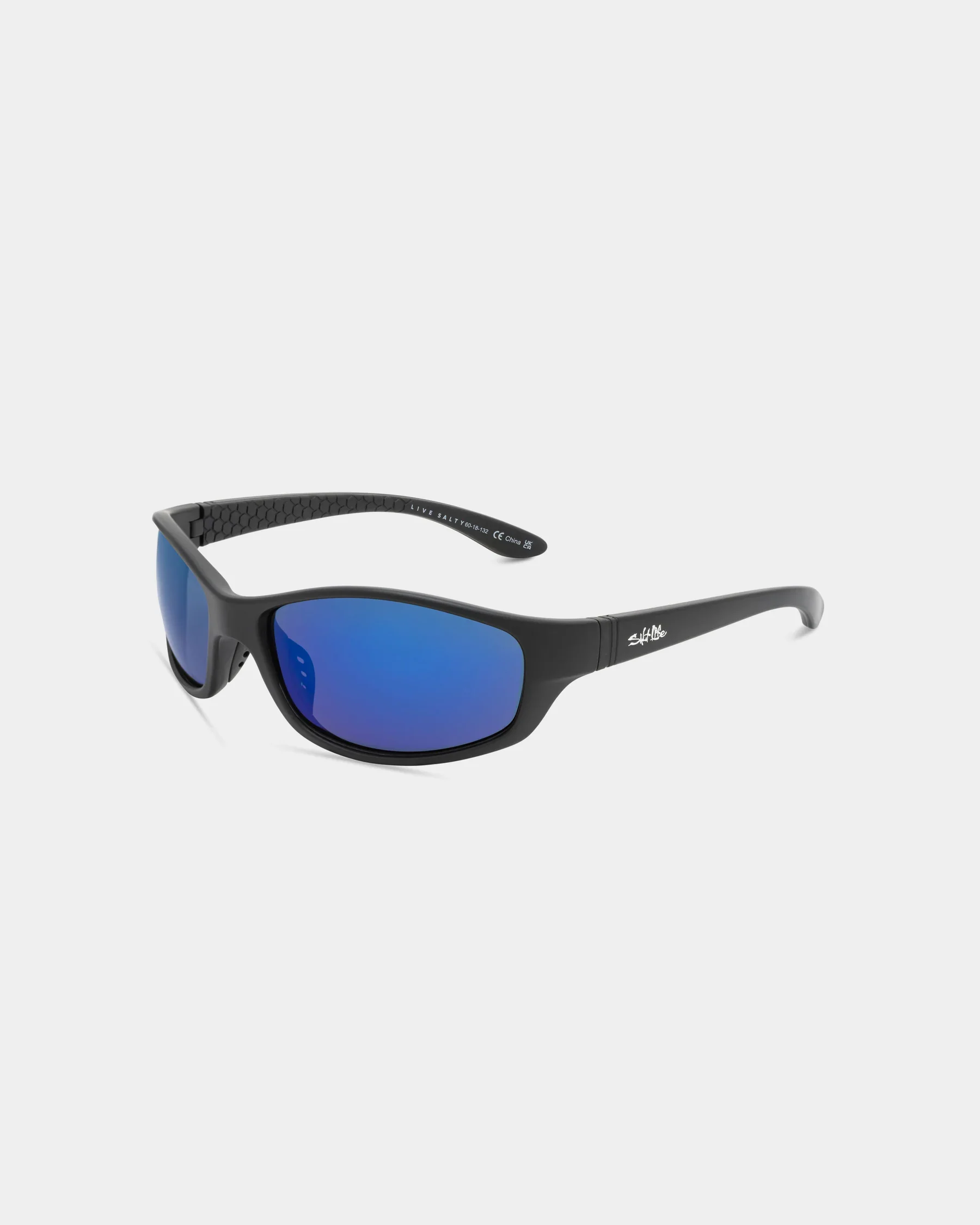 Original Salt Life Sunglasses Satin Black Frame Smoke w Blue Mirror TAC Polarized Lens SL-015-010168 Outstanding