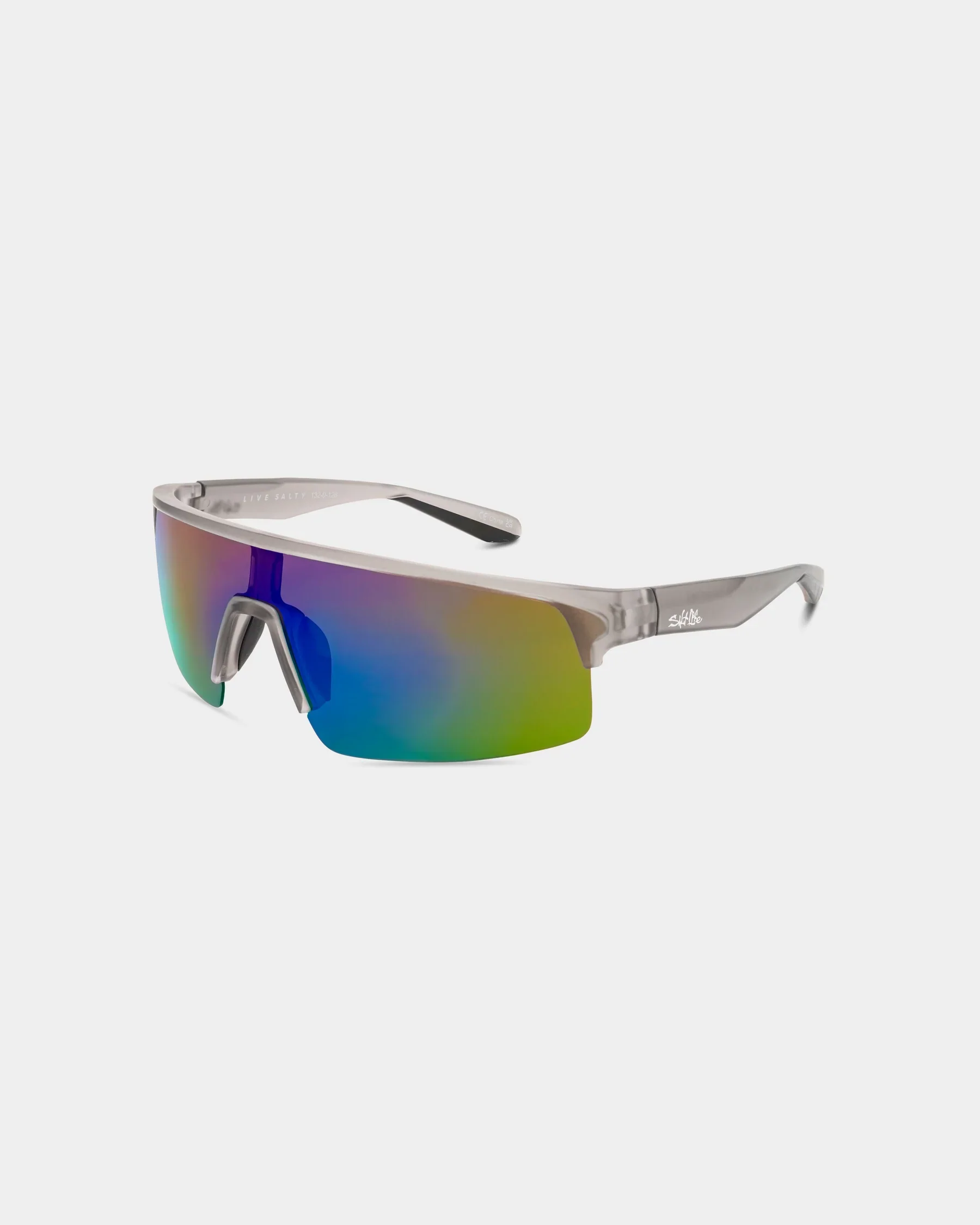 Effective Salt Life Sunglasses Satin Crystal Grey Frame Brown w Green Mirror TAC Polarized Lens SL-028-171726 Sustainable