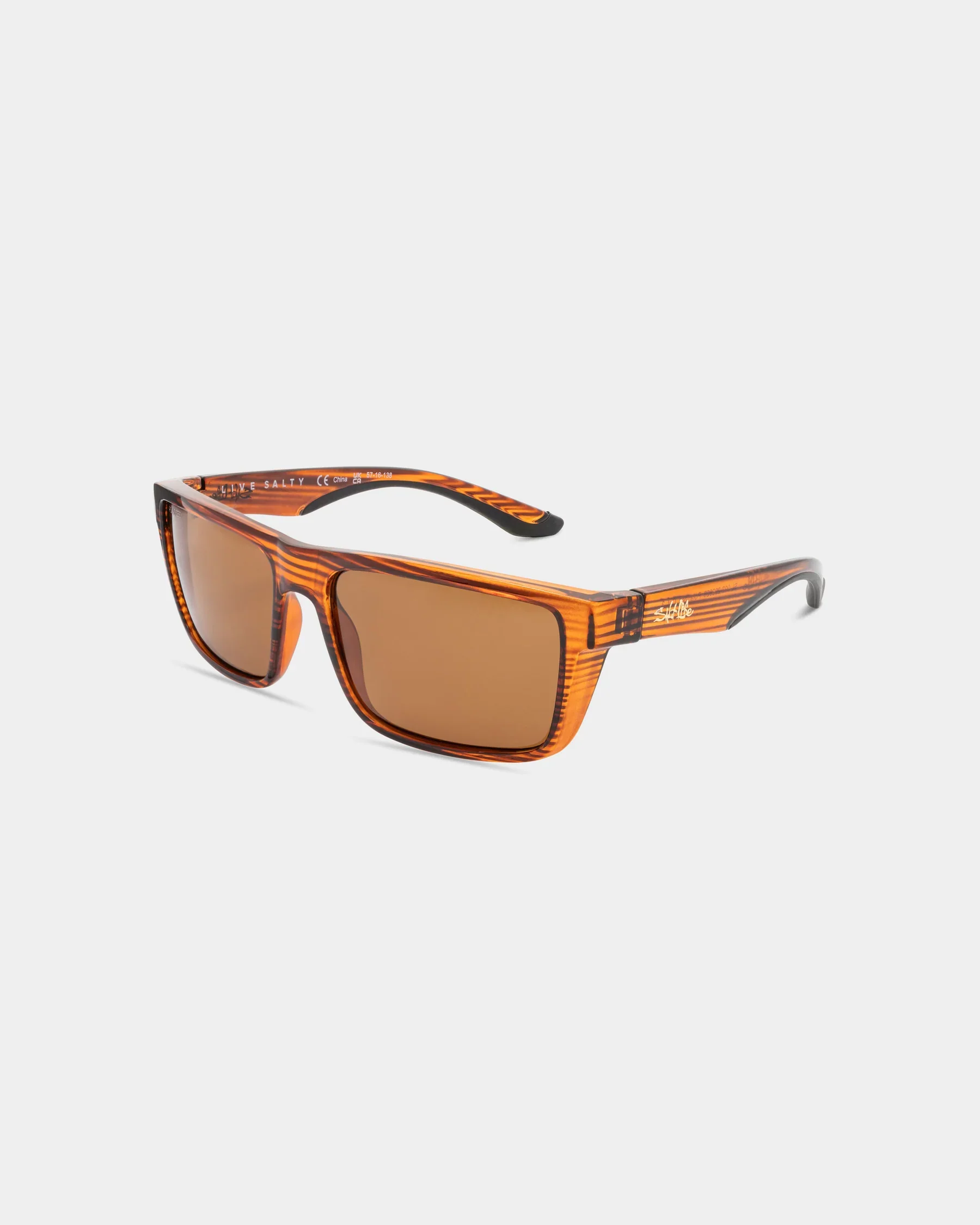 Fashionable Salt Life Sunglasses Shiny Brown Wood Grain Frame Brown TAC Polarized Lens SL-002-292928 Innovative