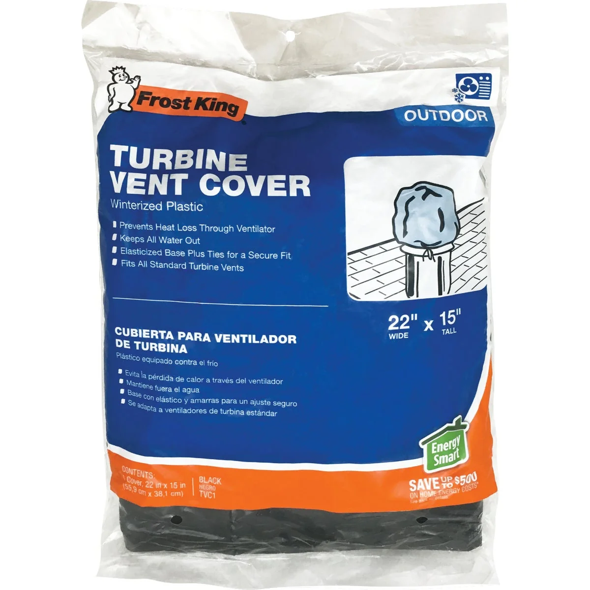 Reusable Frost King's Winterized Plastic Turbine Vent Cover Authentic