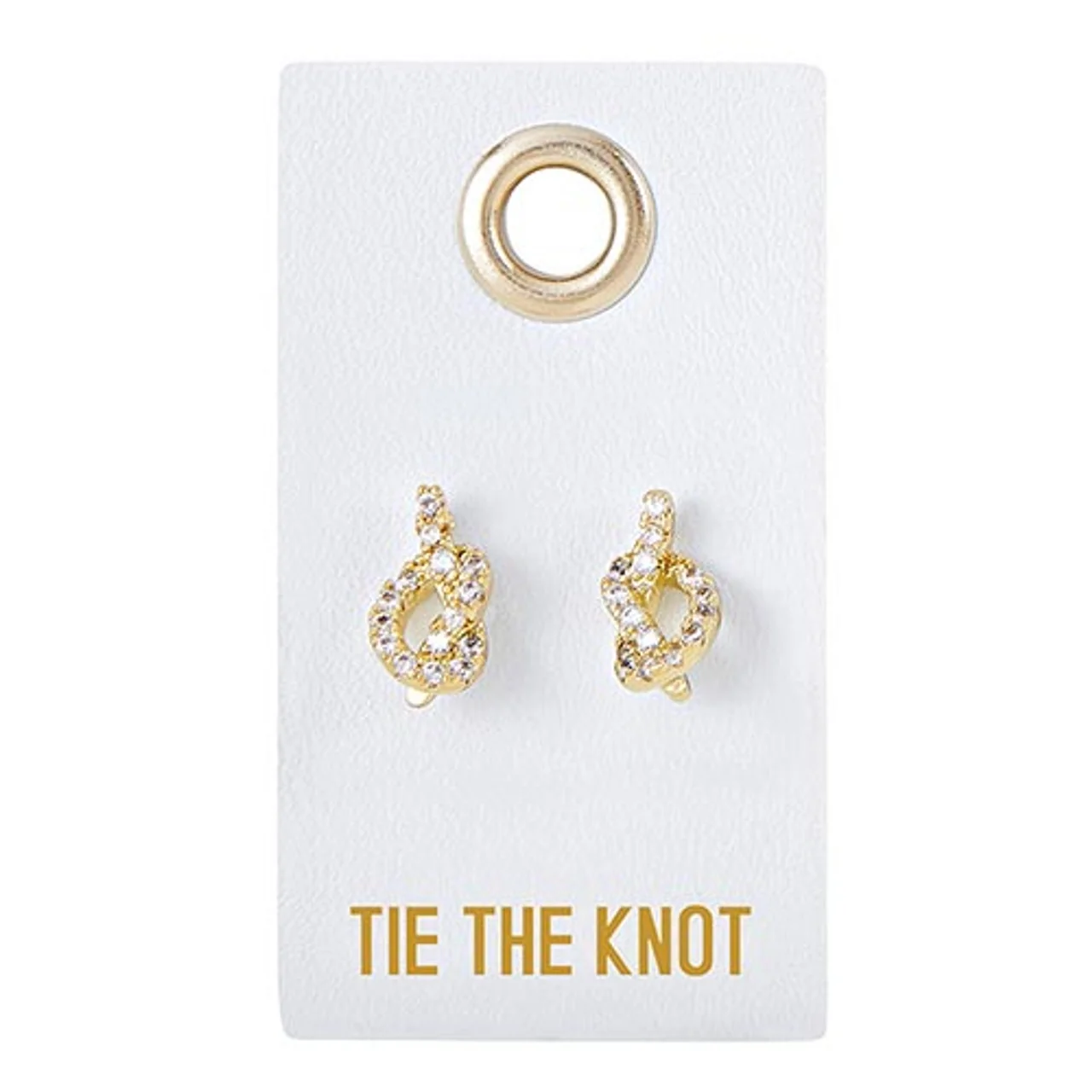 Exclusive Tie The Knot Circle Earrings Leather Gift Tag Professional