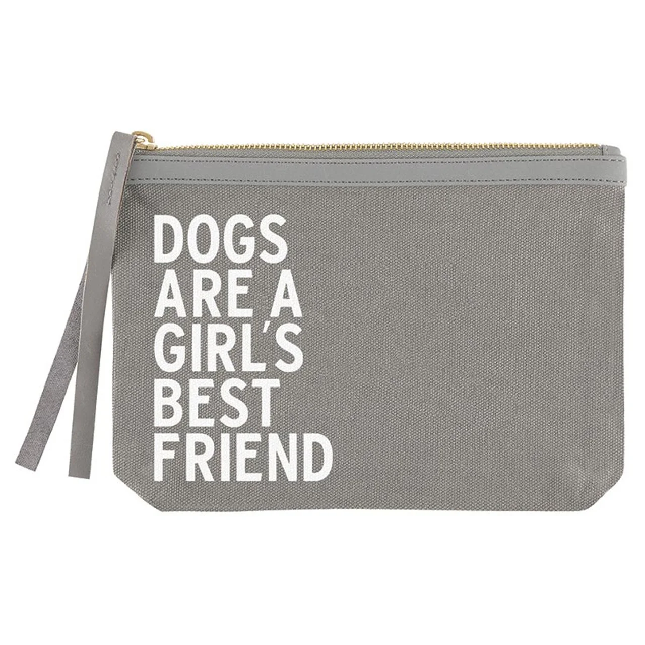 Verified Dogs Are a Girl's Friend Canvas Pouch with Zipper 9 Exclusive