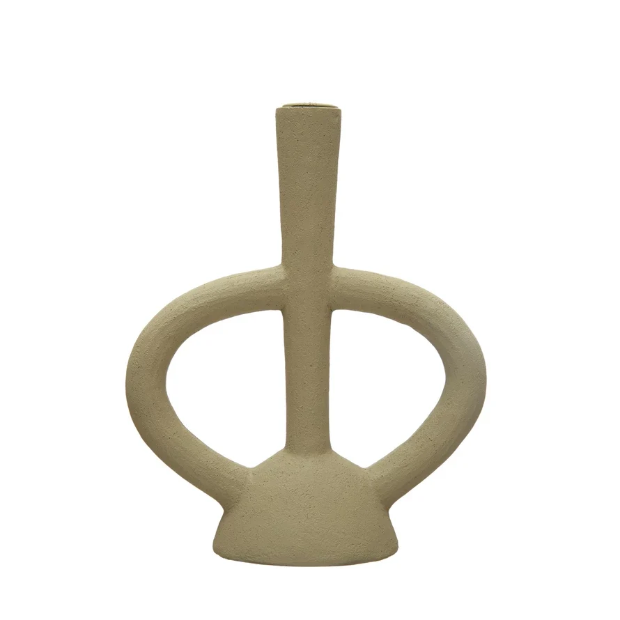 Lightweight Resin Taper Holder Matte Cream Color Reliable