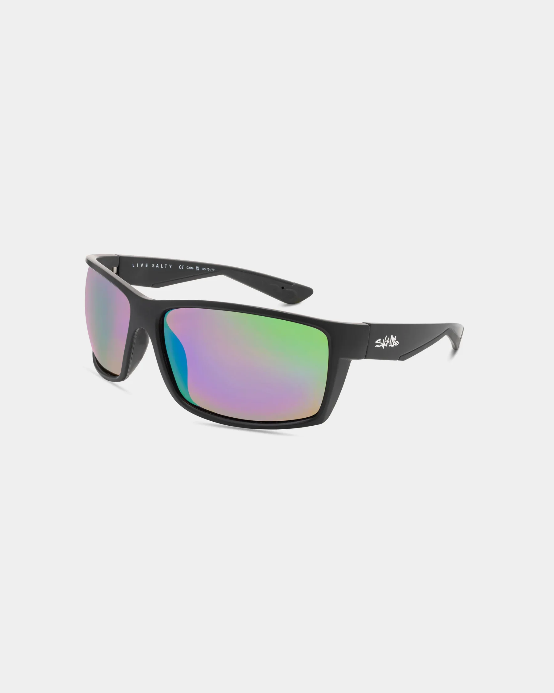 Stylish Salt Life Sunglasses Satin Black Frame Brown w Green Mirror TAC Polarized Lens SL-021-010126 Contemporary