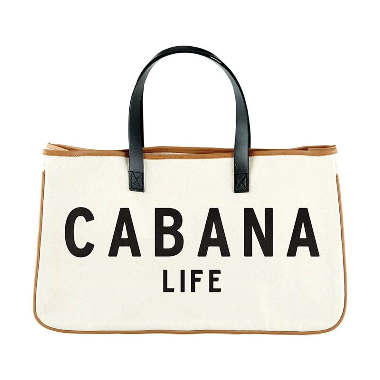 Green Cabana Life Canvas Leather Tote 20 Official