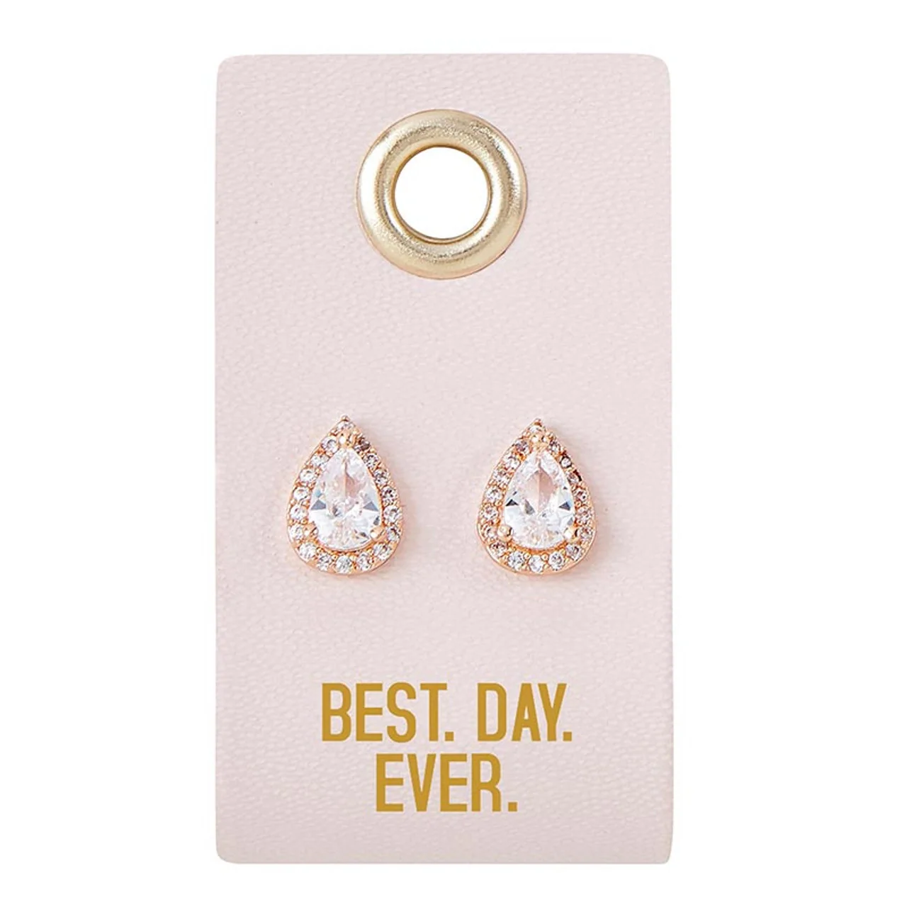 Specialty Stud Love Earrings Leather Gift Tag Excellent