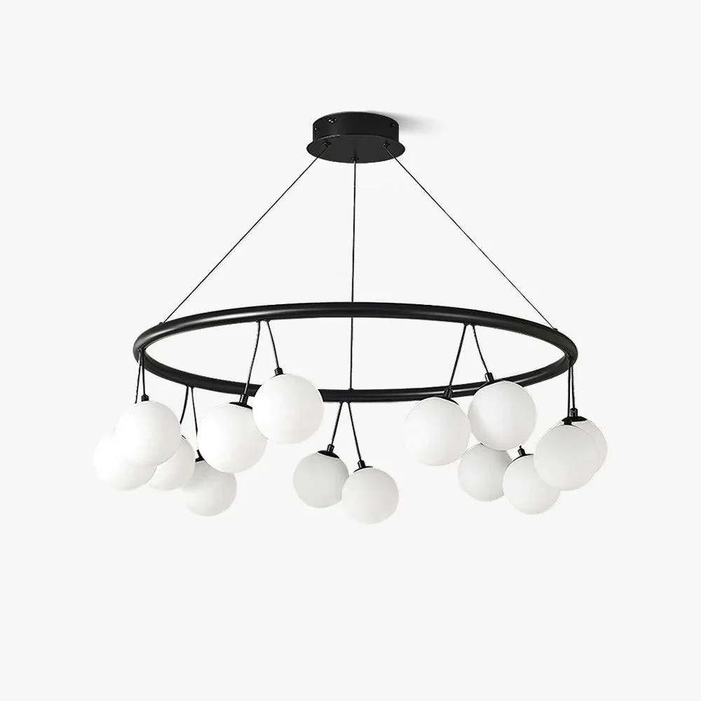 Fine Crafted Cherry Glass Chandelier Functional