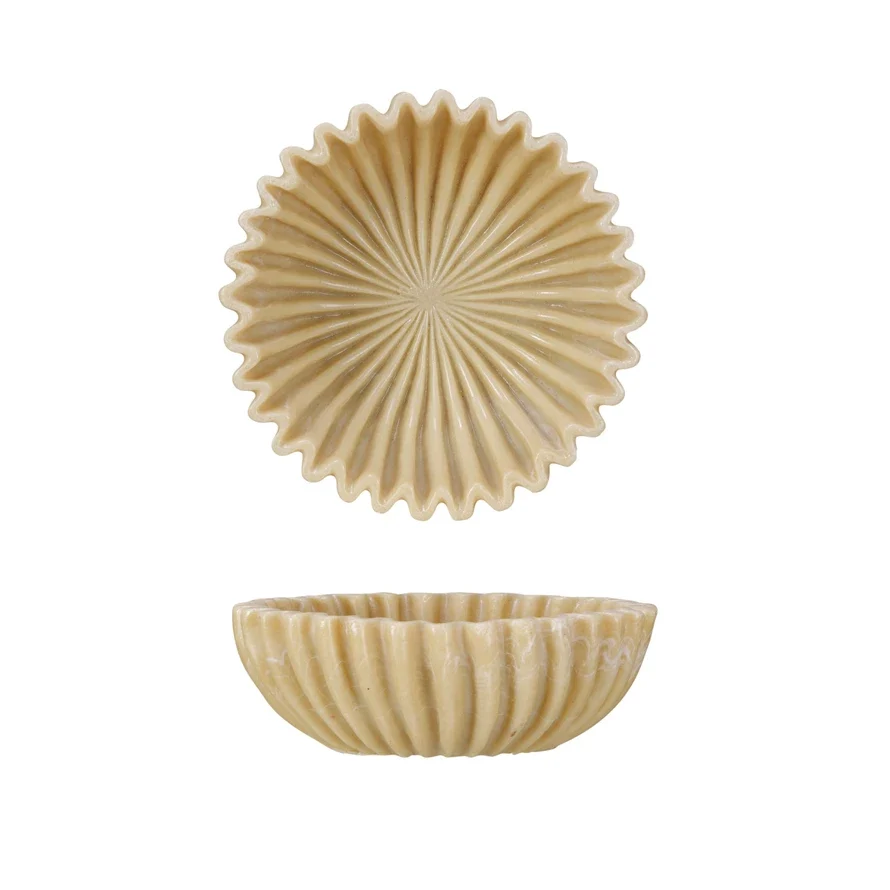 Carefully Designed Decorative Resin Pleated Bowl Reliable