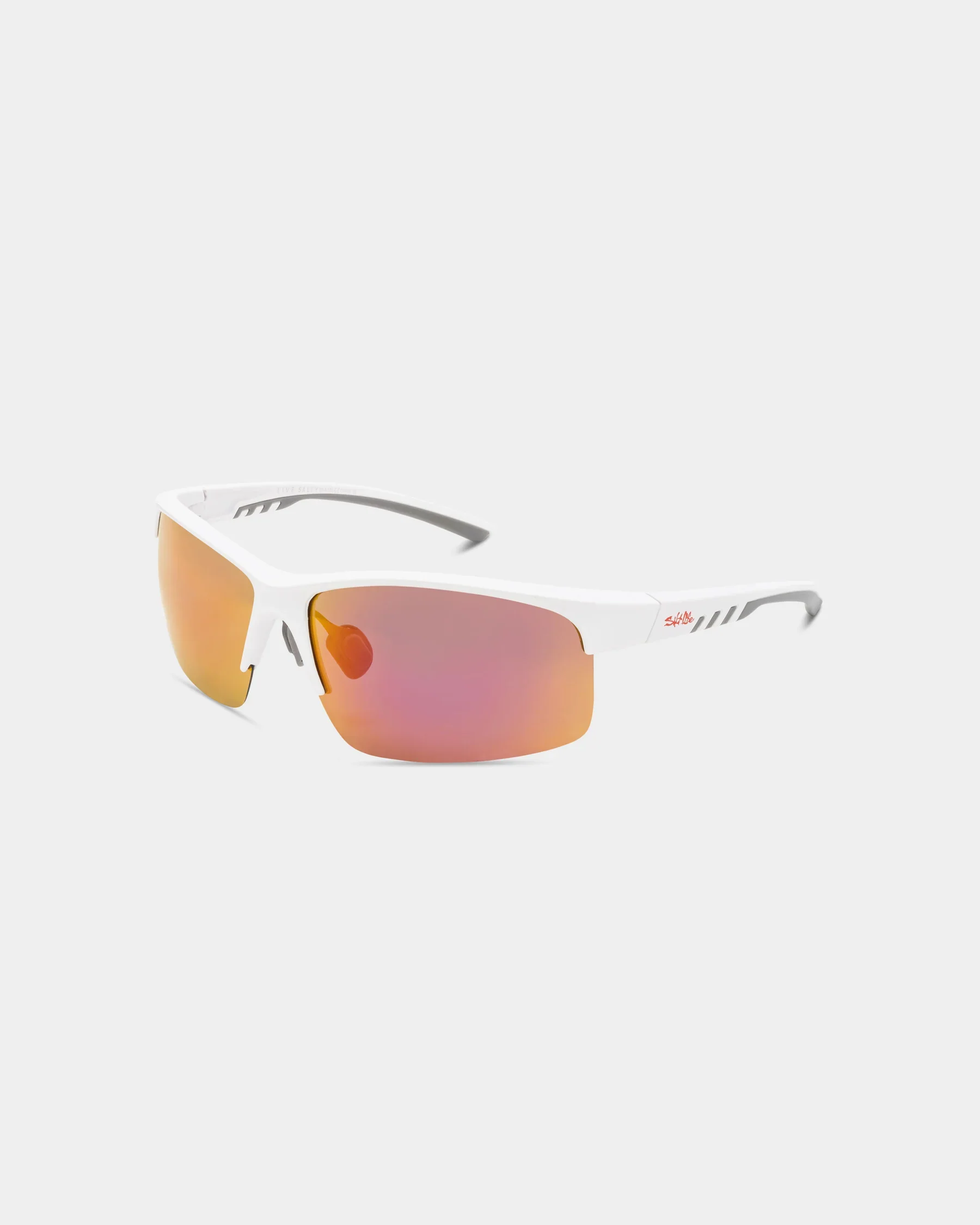 Effective Salt Life Sunglasses Satin White Frame Smoke w Red Mirror TAC Polarized Lens SL-026-110958 Breathable
