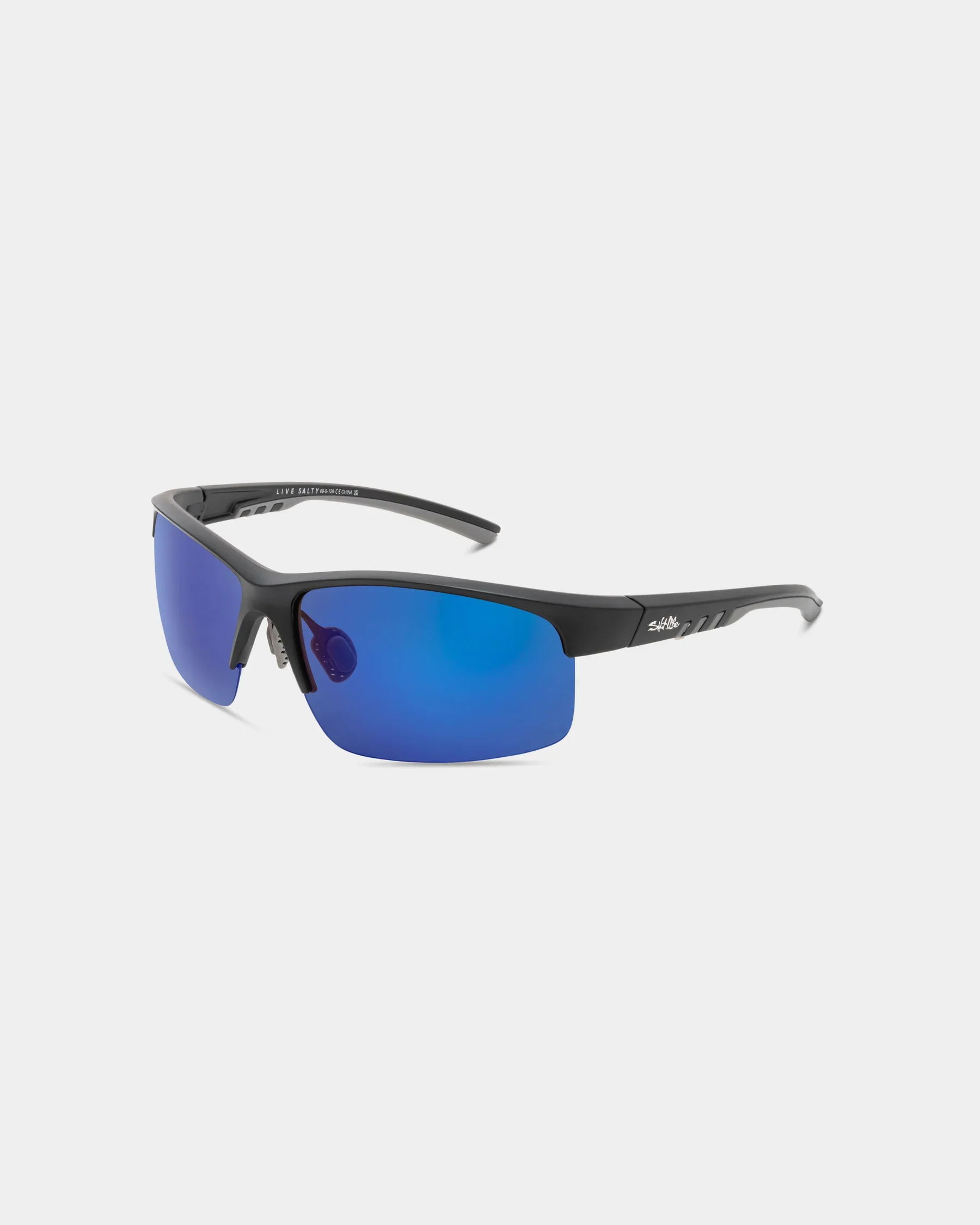 Trusted Salt Life Sunglasses Satin Black Frame Smoke w Blue Mirror TAC Polarized Lens SL-026-010968 Next-Generation