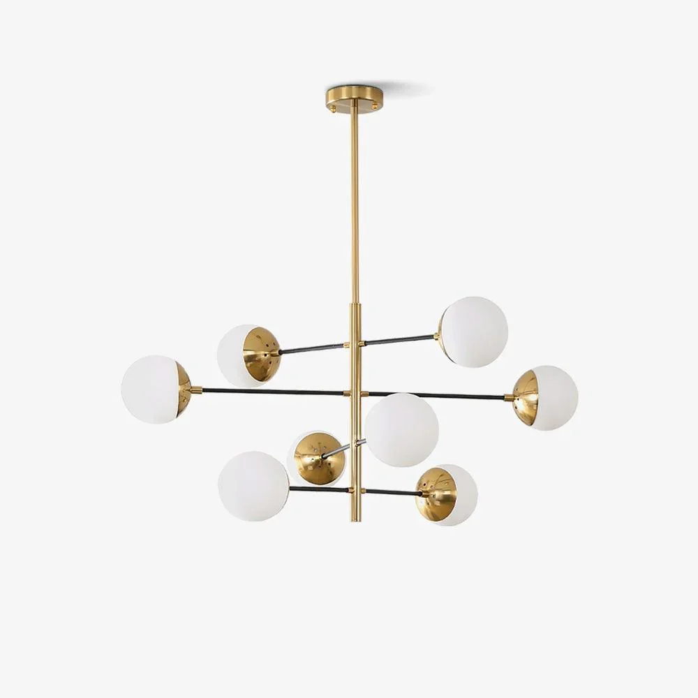 Functional Compass Glass Chandelier Detailed
