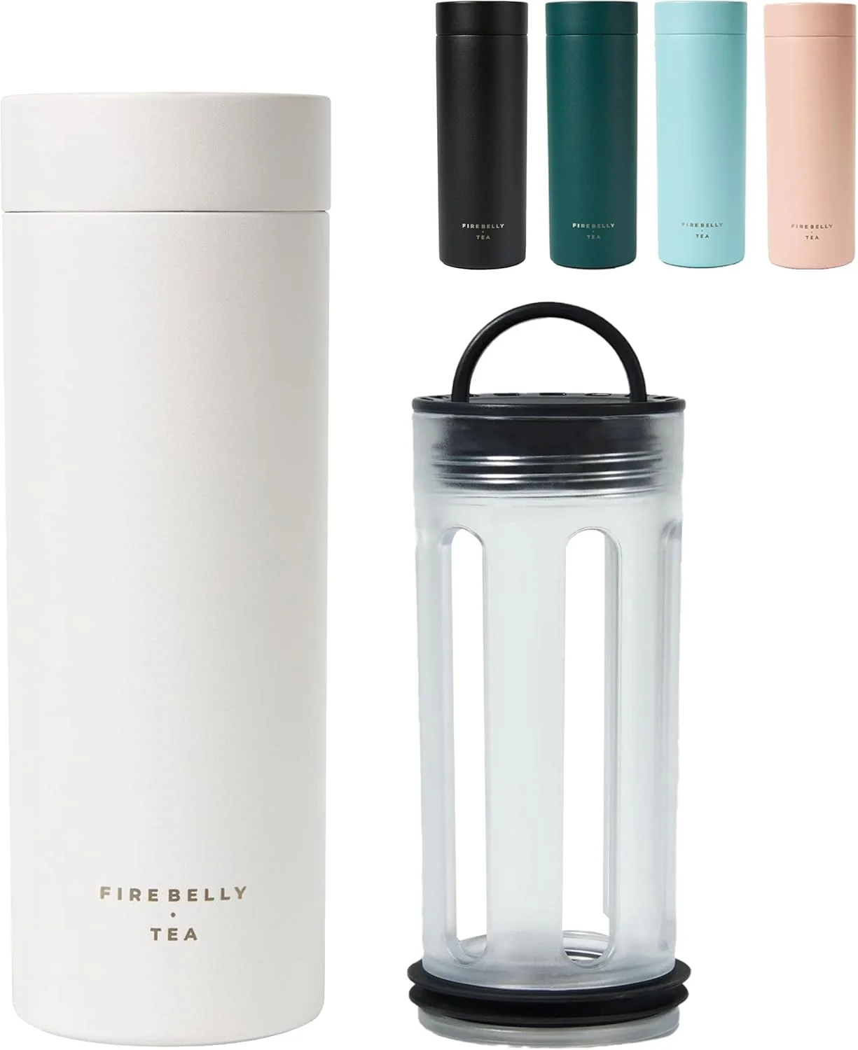 Safe Firebelly Tea Travel Tea Infuser Mug with Strainer Insulated Tumbler for Loose Leaf Tea or Coffee Leakproof Bottle for Hot or Iced Drinks Fine Crafted