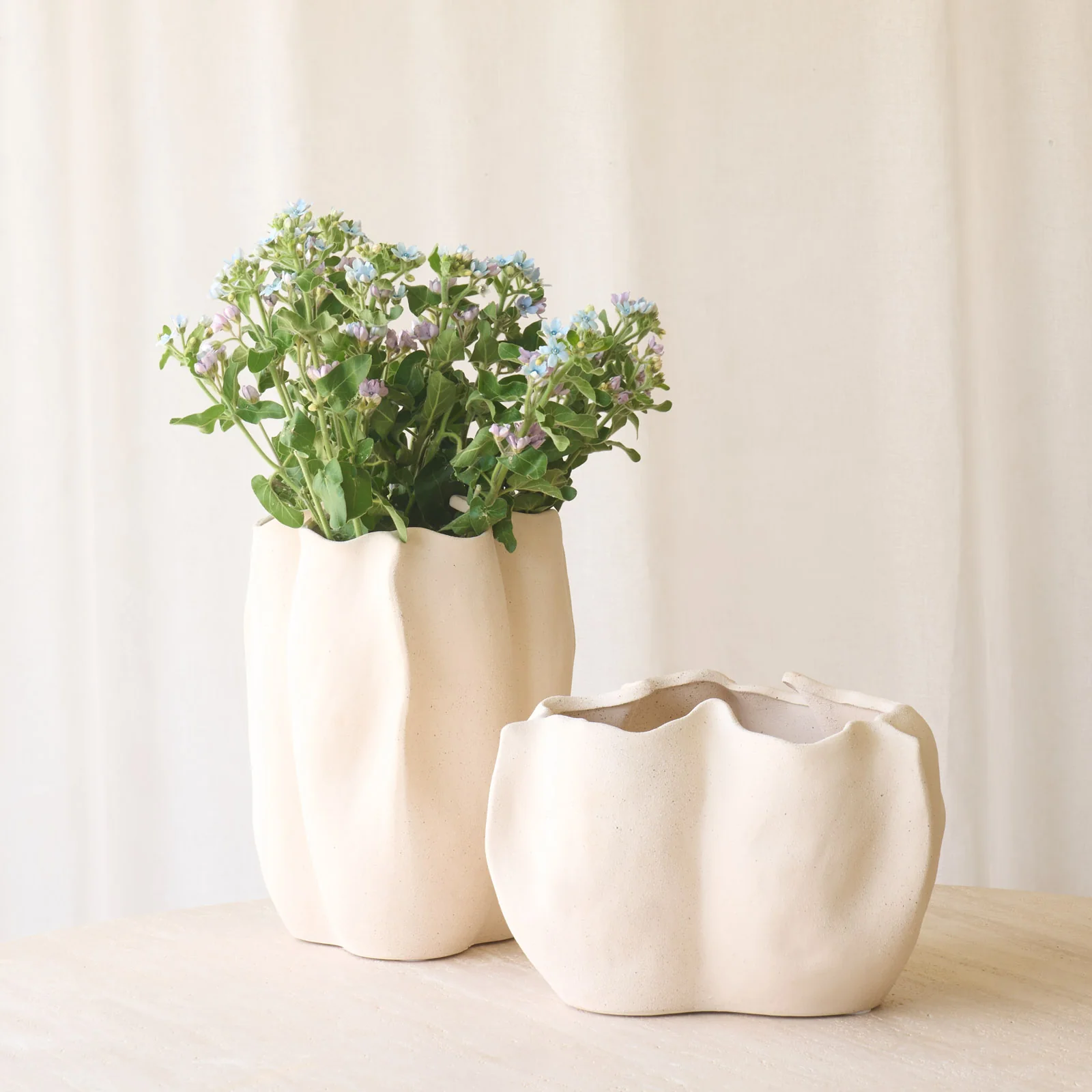 Versatile Sanguli Vase Cream Crafted