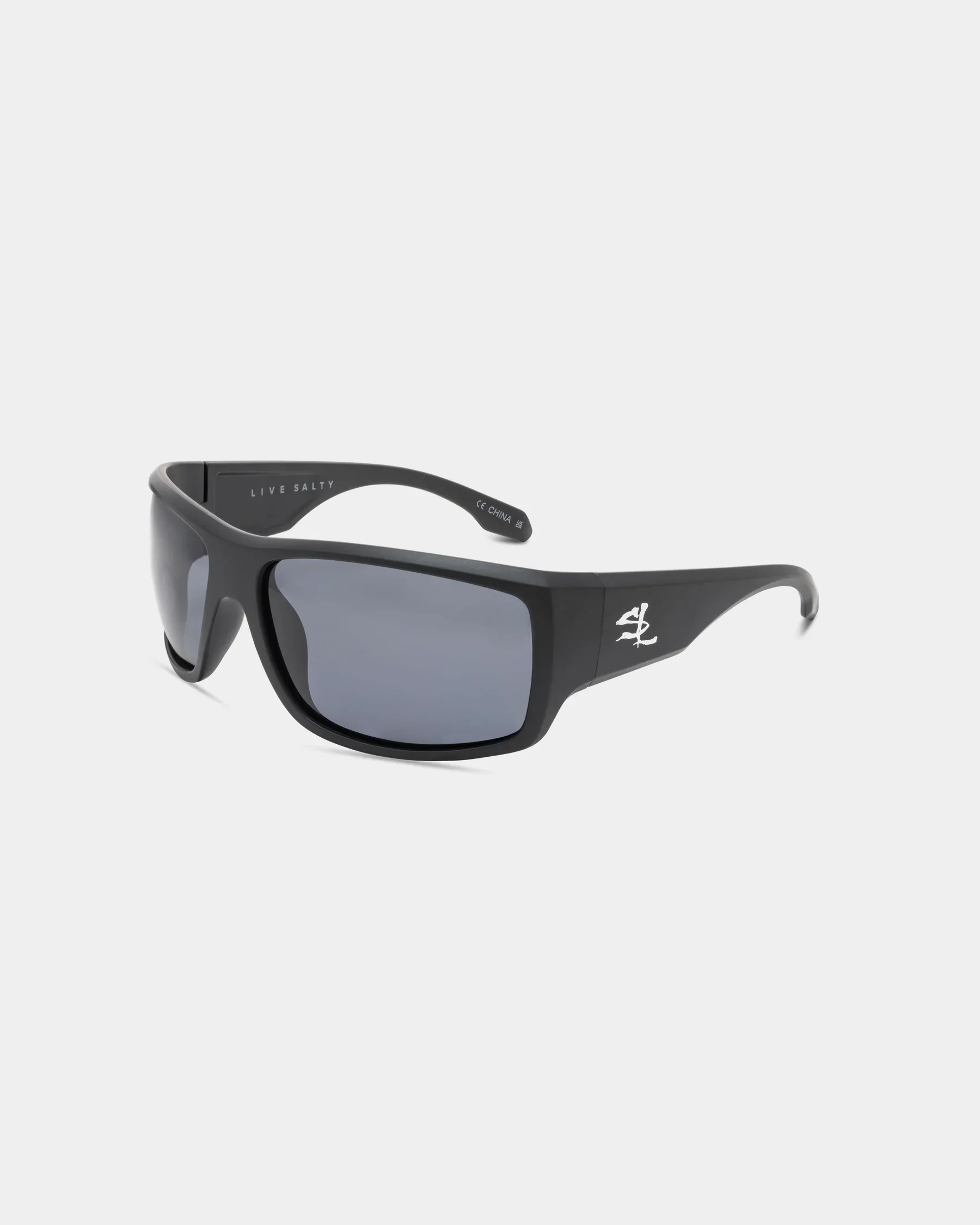 Certified Salt Life Sunglasses Satin Black Frame Smoke TAC Polarized Lens SL-024-010108 Optimized