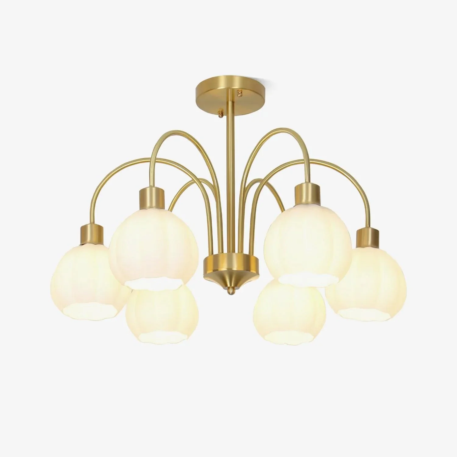 World-Class French Gooseneck Chandelier Elegant