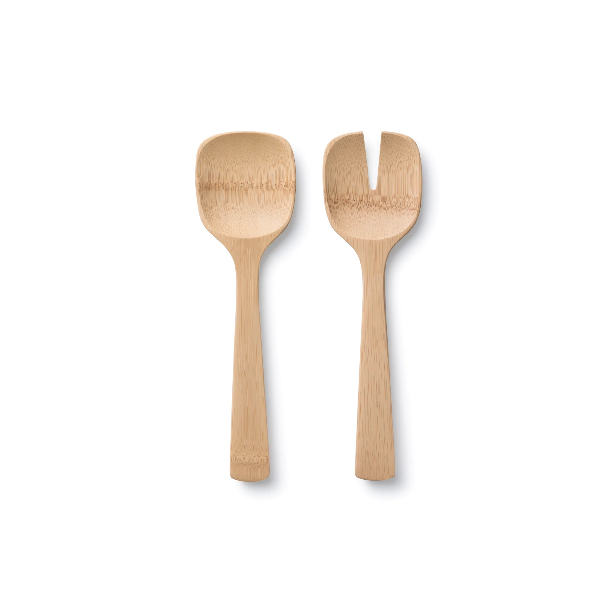 Carefully Designed Bambu Short Bamboo Salad Servers High-Grade