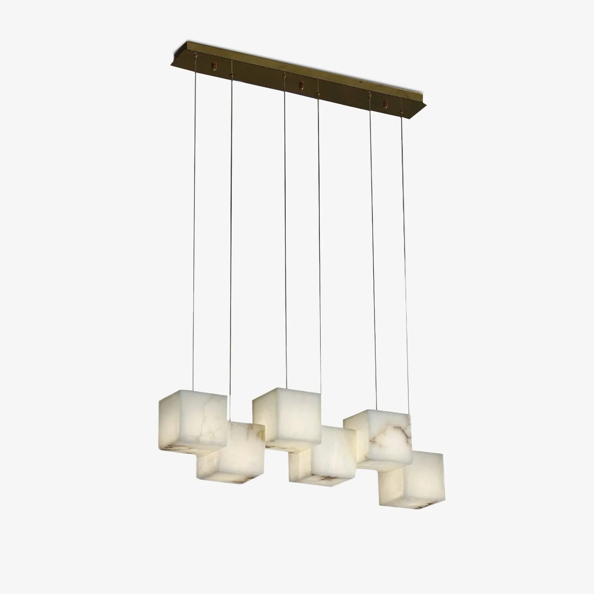Trendy Alabaster Block Chandelier Efficient