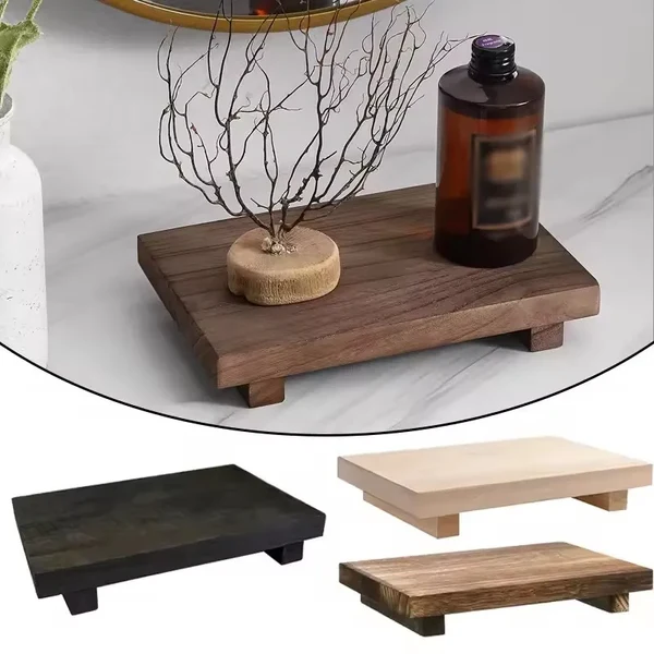 Long-Lasting Rustic Wooden Pedestal Stand for Bathroom Kitchen Fine Crafted