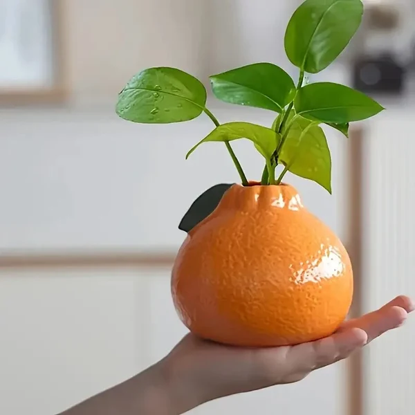 Practical Fashionable Orange Design Ceramic Vase Verified