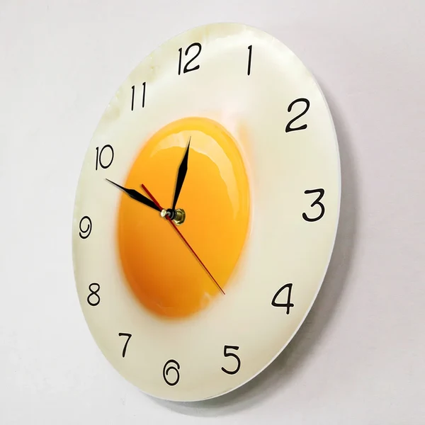Powerful Creative Fried Egg Acrylic Wall Clock Genuine