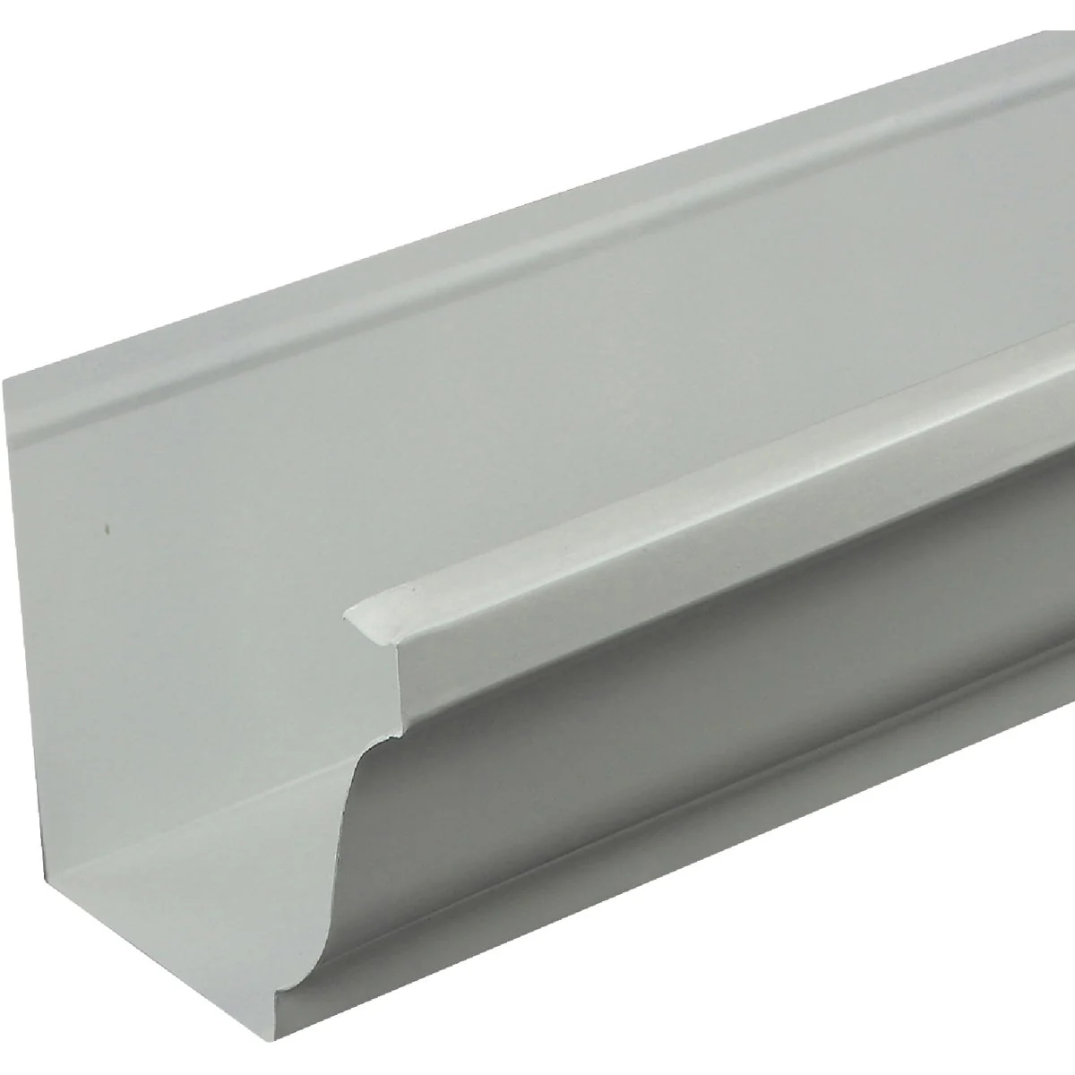 Green Spectra Metals 5 In. x 10 Ft. K-Style White High Tensile Aluminum Gutter Soft